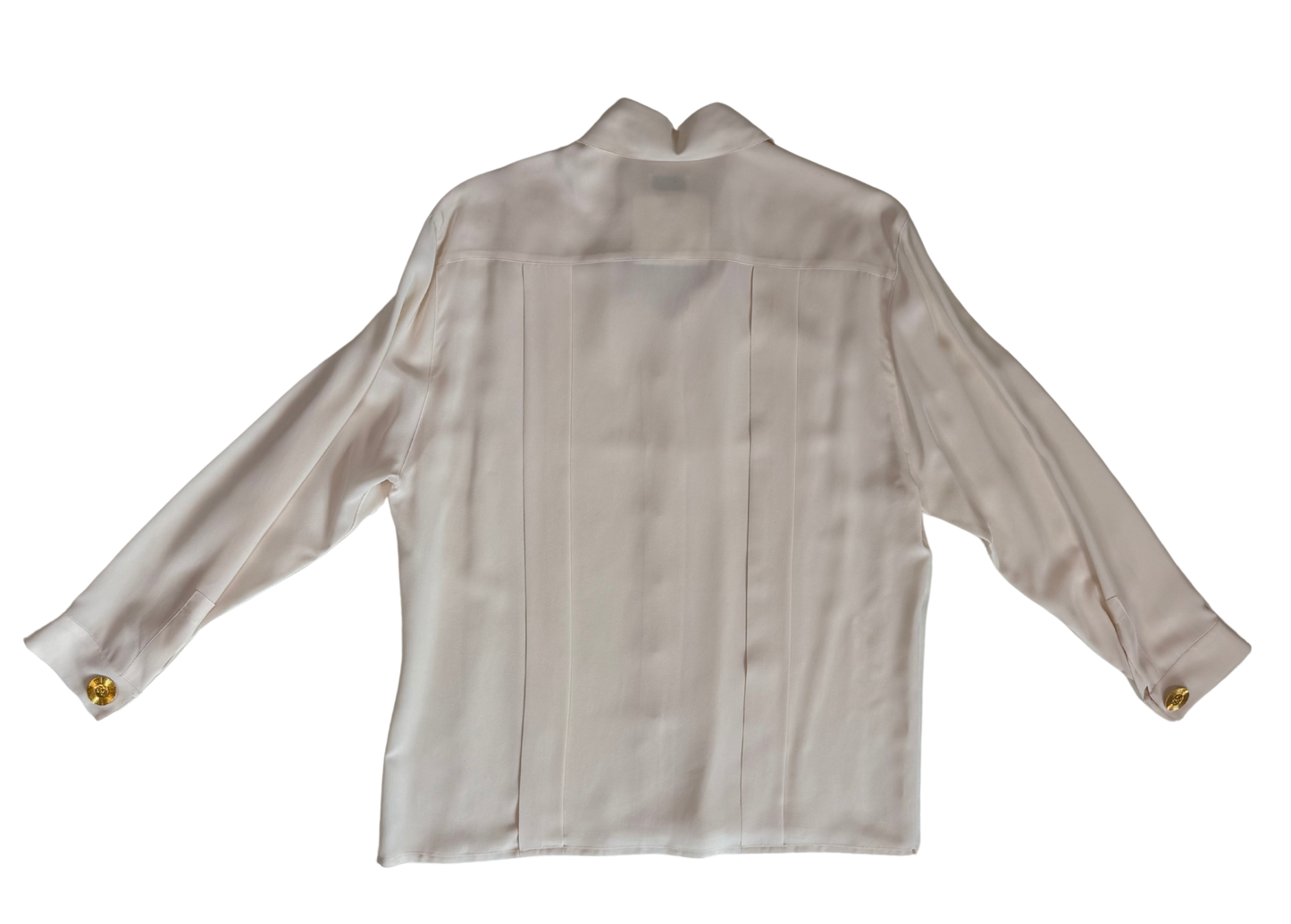 Chanel Vintage late 90's Cream Silk Blouse