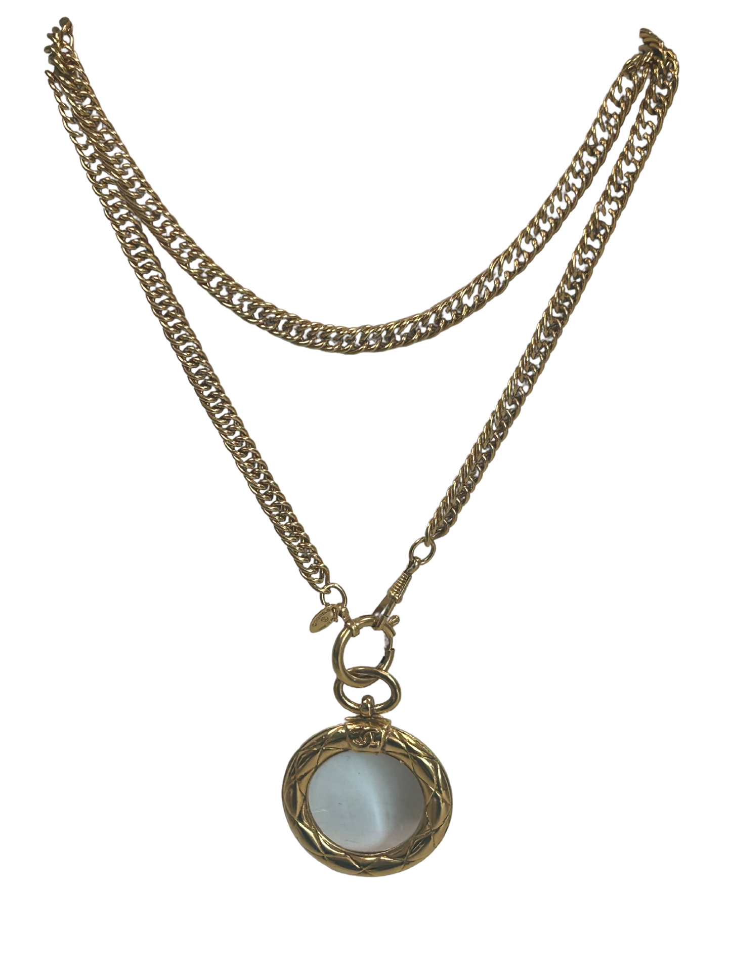 Chanel Vintage 1995 Magnifying Glass Pendant Necklace