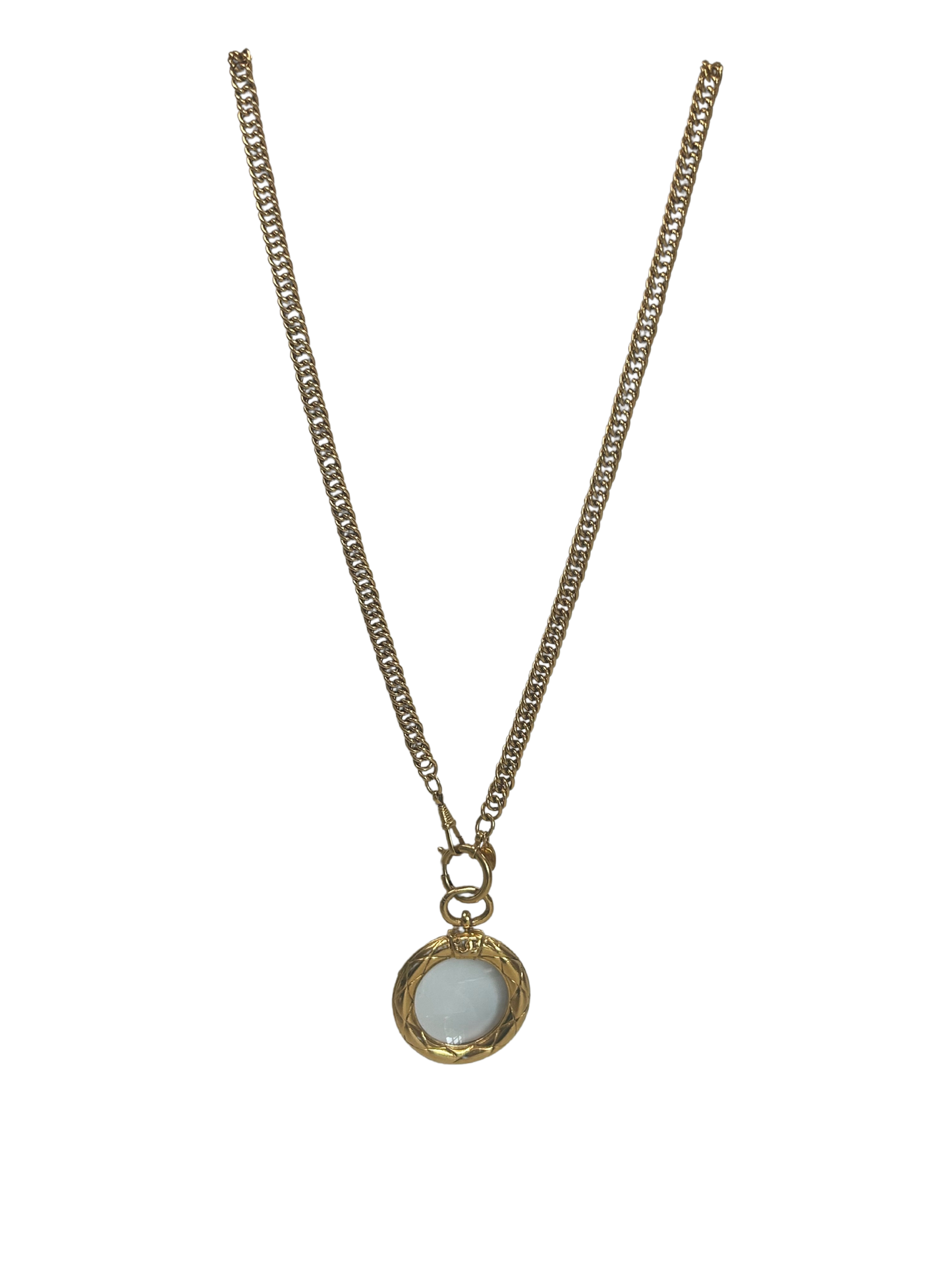 Chanel Vintage 1995 Magnifying Glass Pendant Necklace