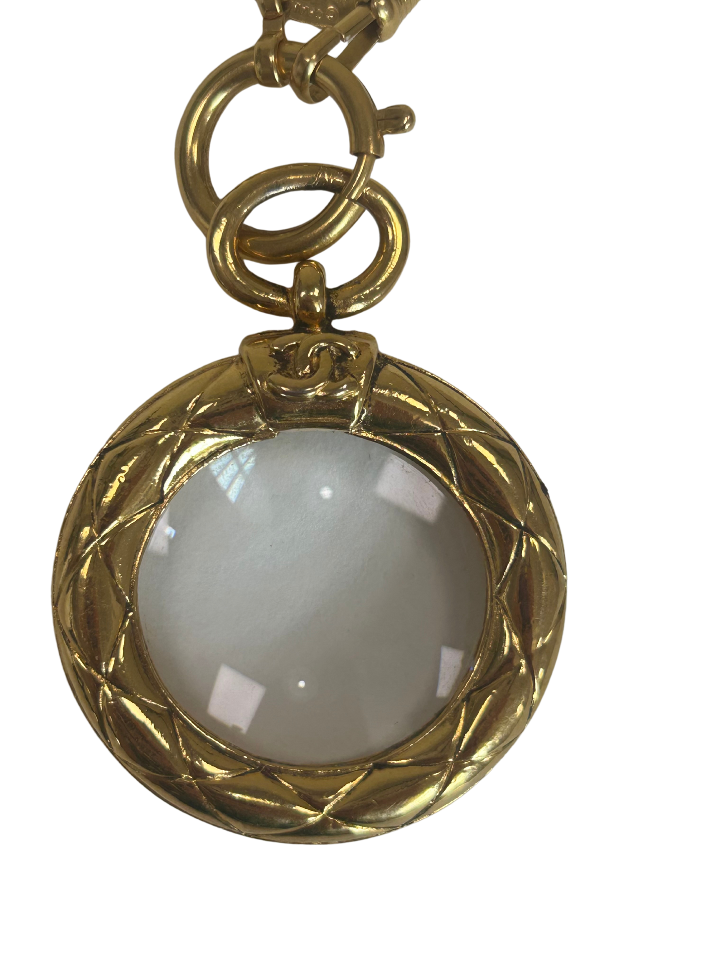 Chanel Vintage 1995 Magnifying Glass Pendant Necklace