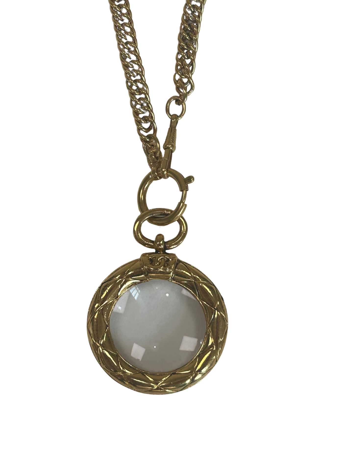 Chanel Vintage 1995 Magnifying Glass Pendant Necklace