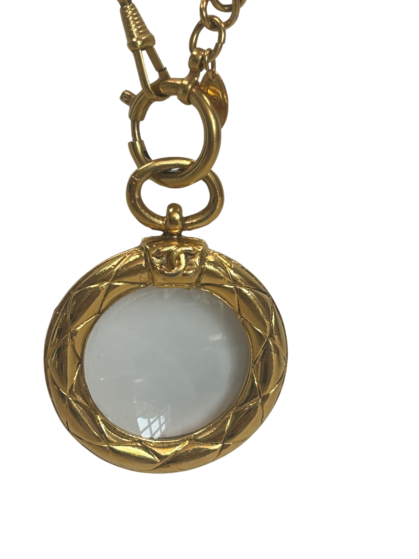 Chanel Vintage 1995 Magnifying Glass Pendant Necklace