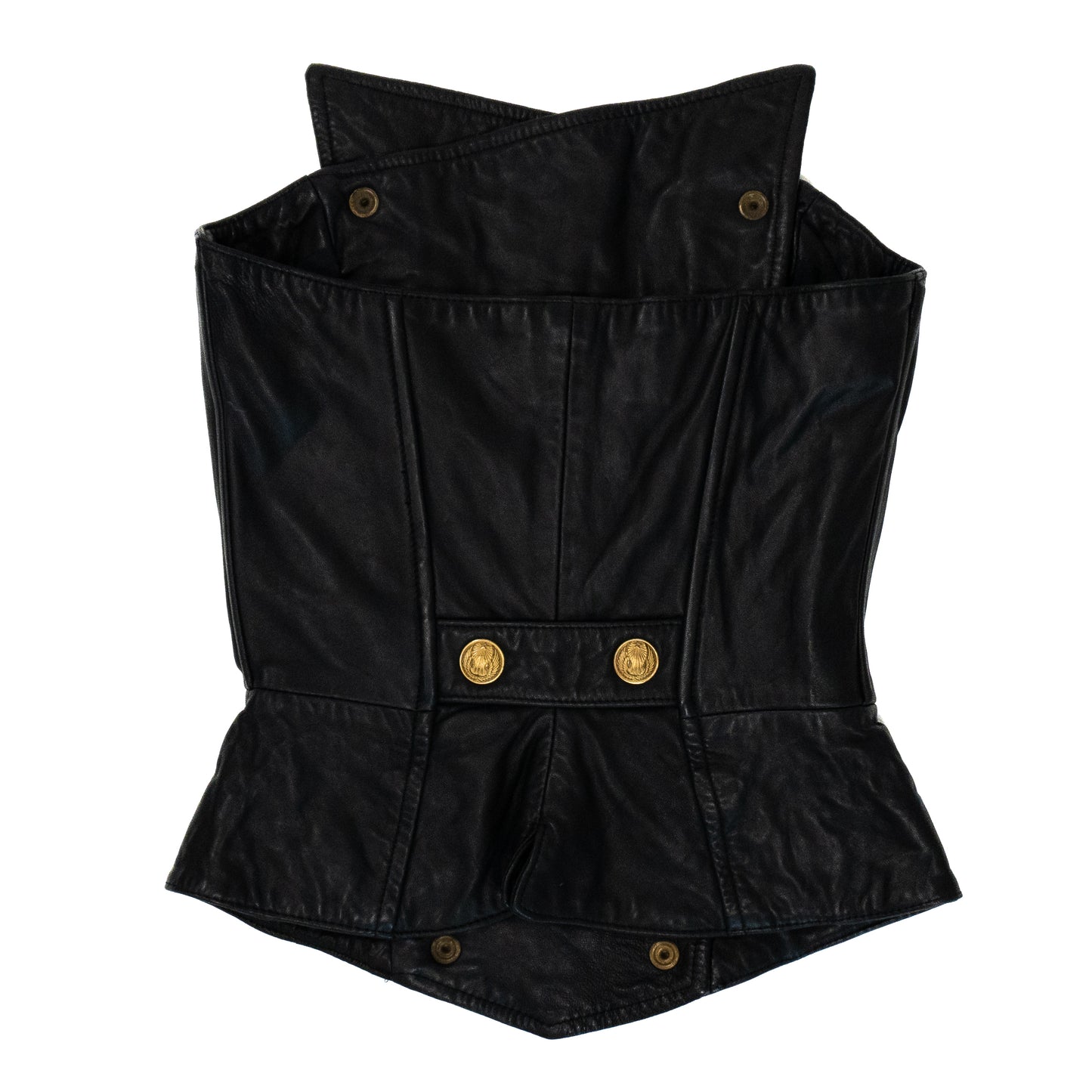 Vintage Michael Hoban Vintage Rare Black Leather Bustier