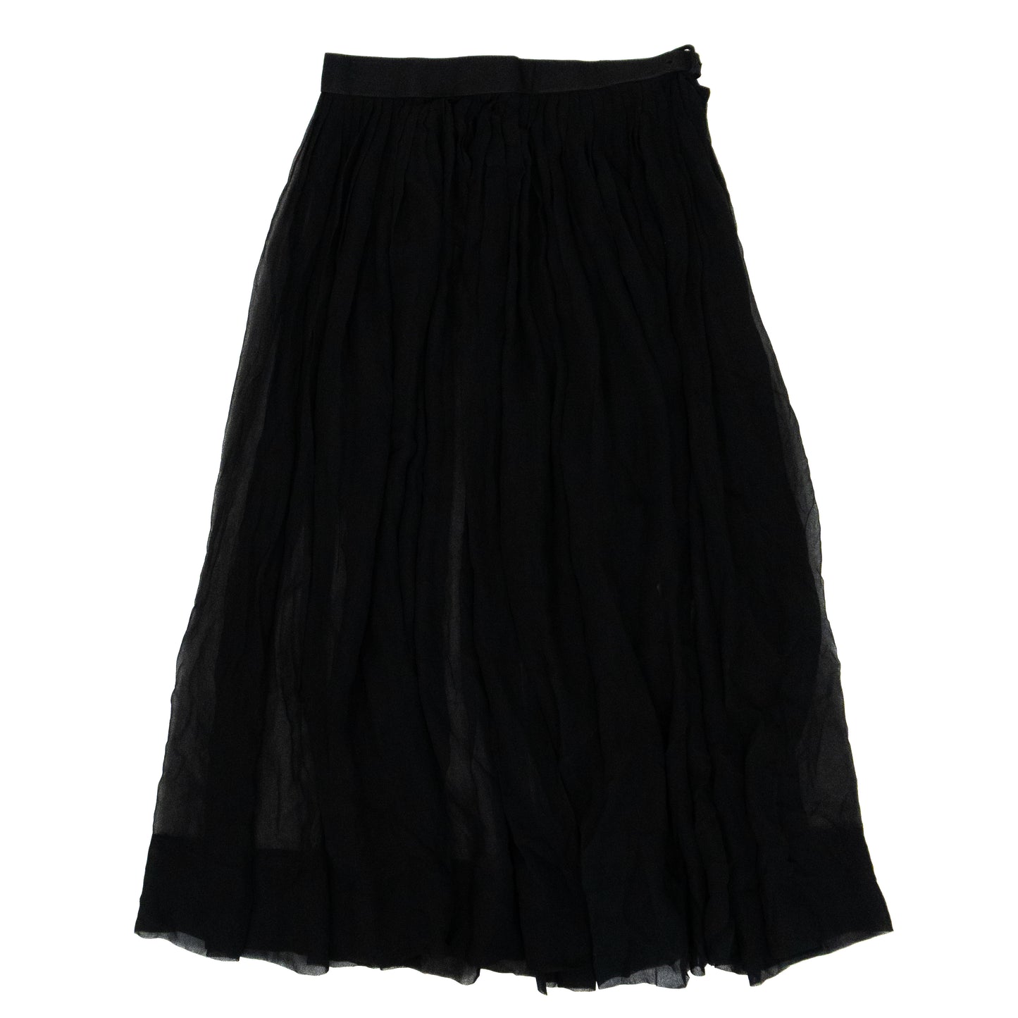 Vintage 1920's-1930's Black Sheer Pleated Skirt