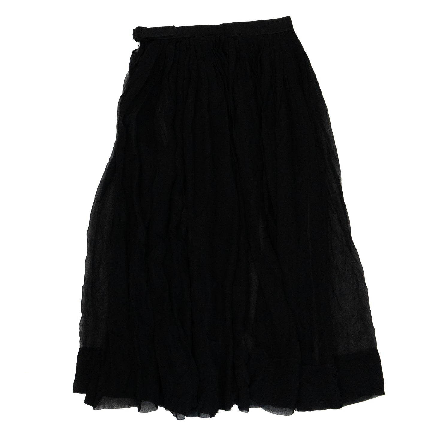Vintage 1920's-1930's Black Sheer Pleated Skirt