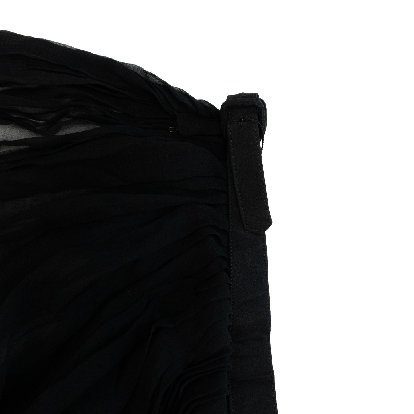 Vintage 1920's-1930's Black Sheer Pleated Skirt