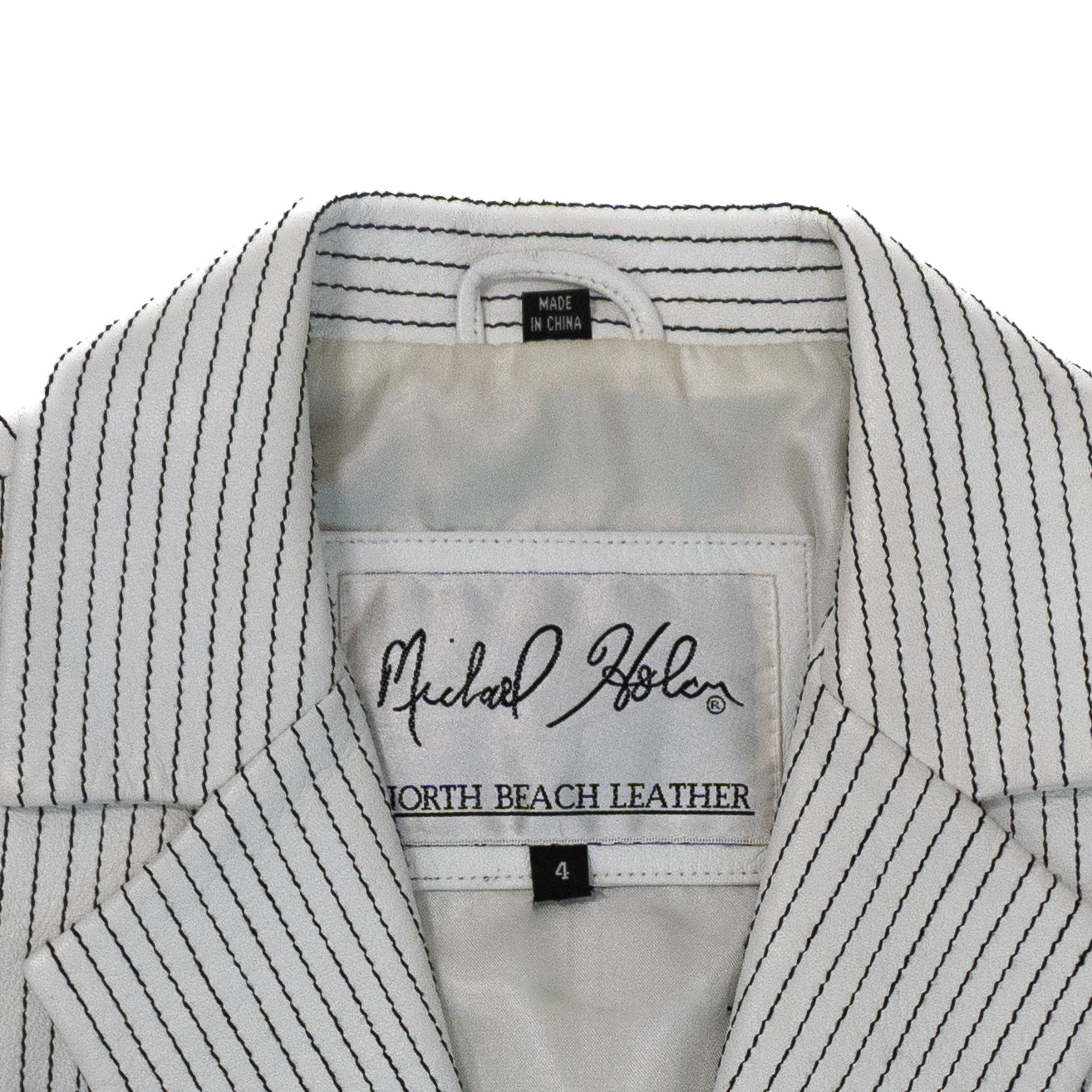 Vintage Michael Hoban 1990's White Leather Cropped Jacket