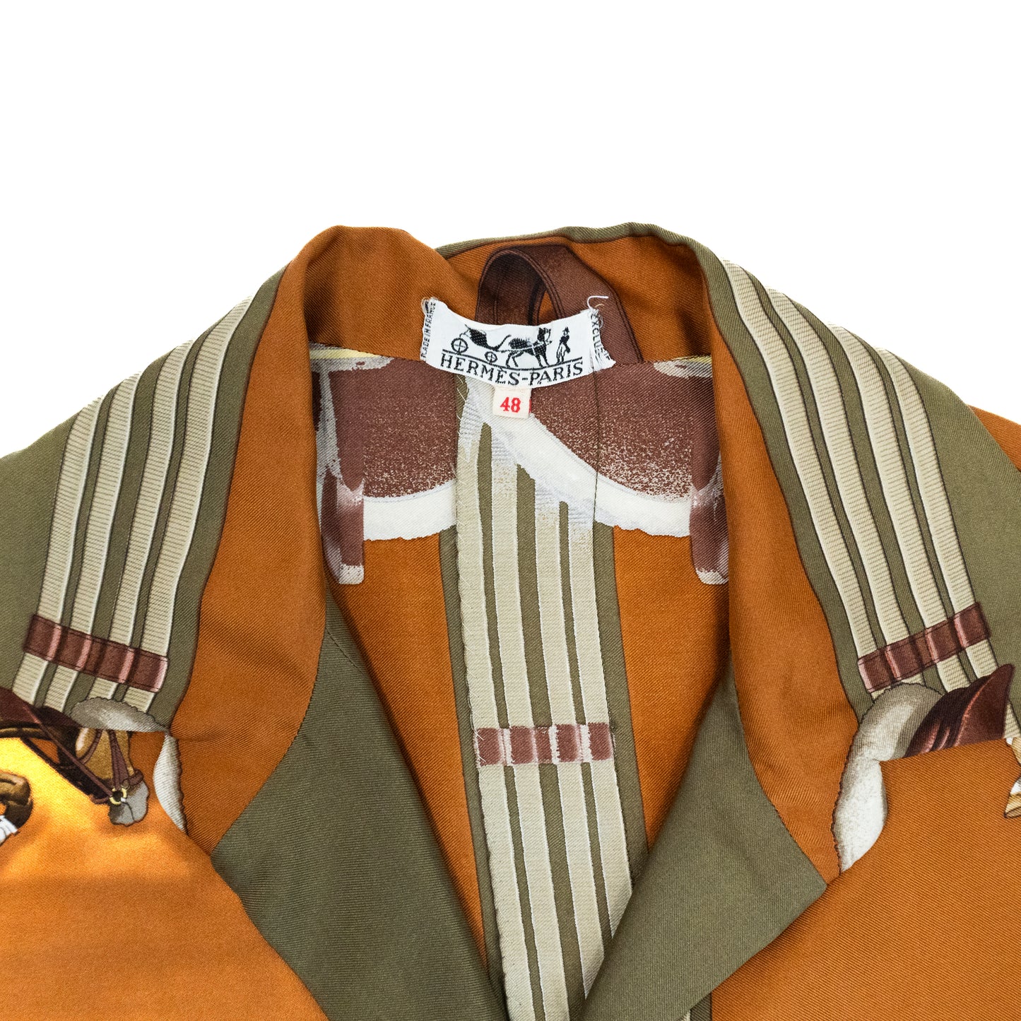 Vintage Hermes Silk Equestrian Blouse