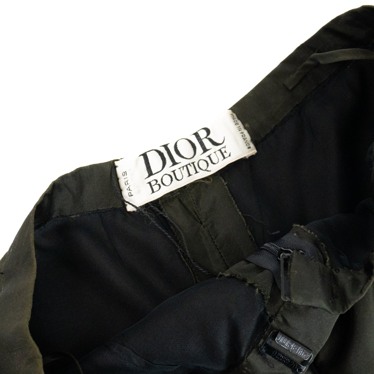 Vintage Christian Dior 1970's Forest Green Silk Taffeta Set
