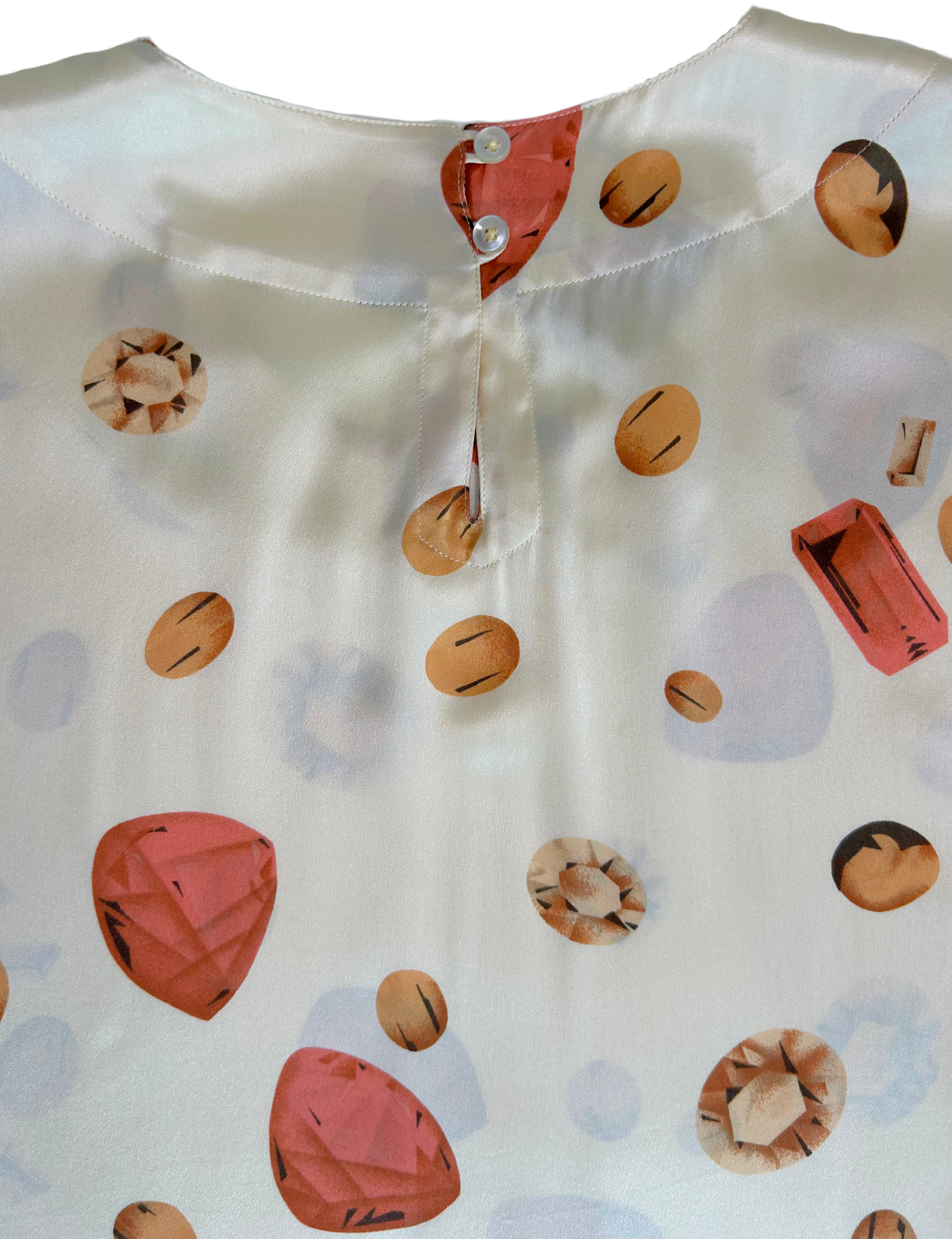 Vintage Escada by Margaretha Ley Silk Jewel Print Blouse