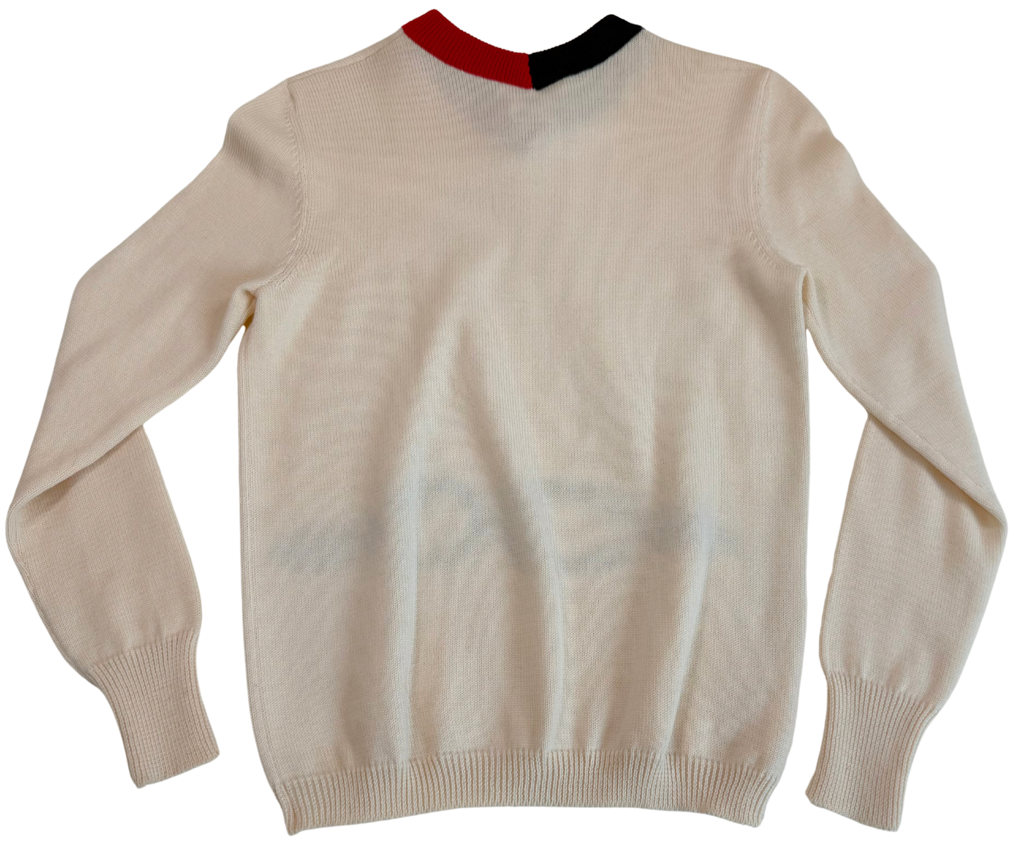 Vintage Gucci Equestrian Motif Ivory Wool Sweater - Late 1960s to Early 1970s