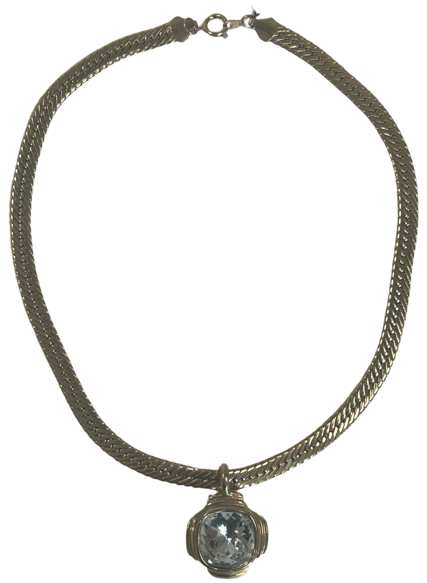 Givenchy Vintage 1980's Gold-Tone Crystal Pendant Statement Necklace