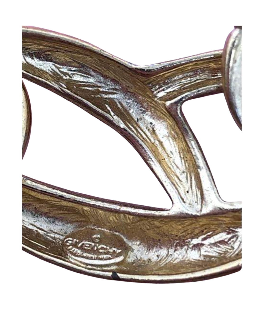 Vintage Givenchy Oversized Twisted Mariner Link Chain Necklace with Logo Medallion — 1980s