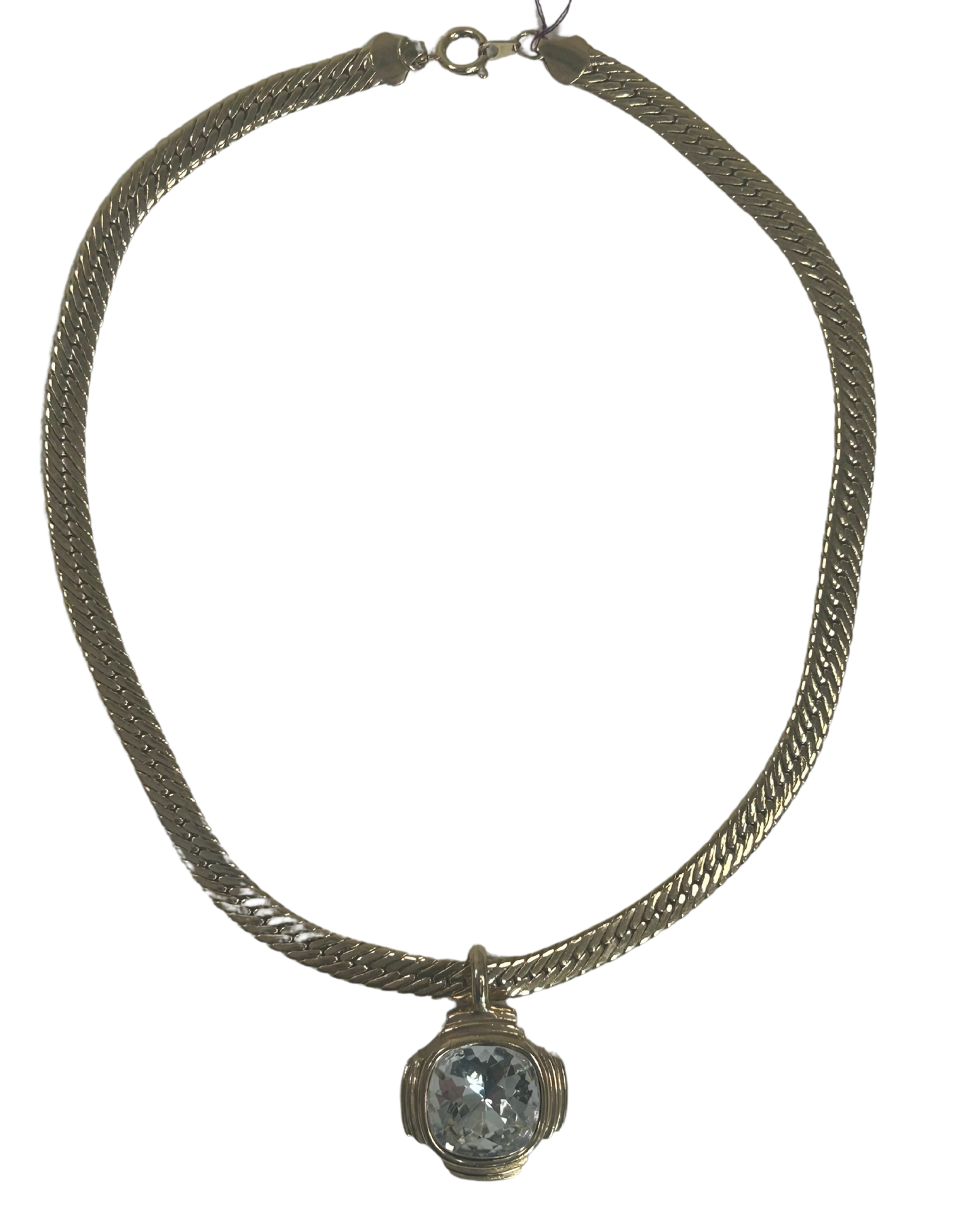 Givenchy Vintage 1980's Gold-Tone Crystal Pendant Statement Necklace