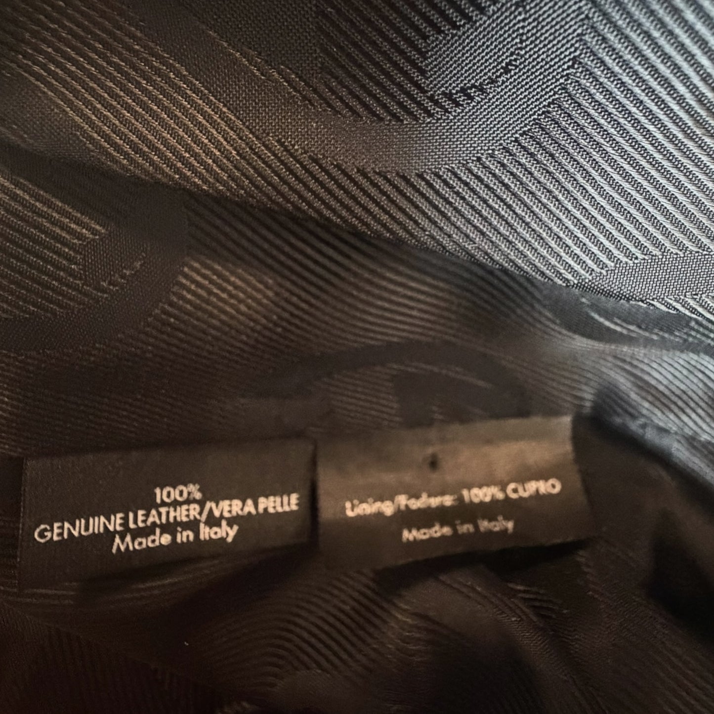 Gucci by Tom Ford Black Leather Tailored Blazer with Embossed GG Logo Back Panel Size 38