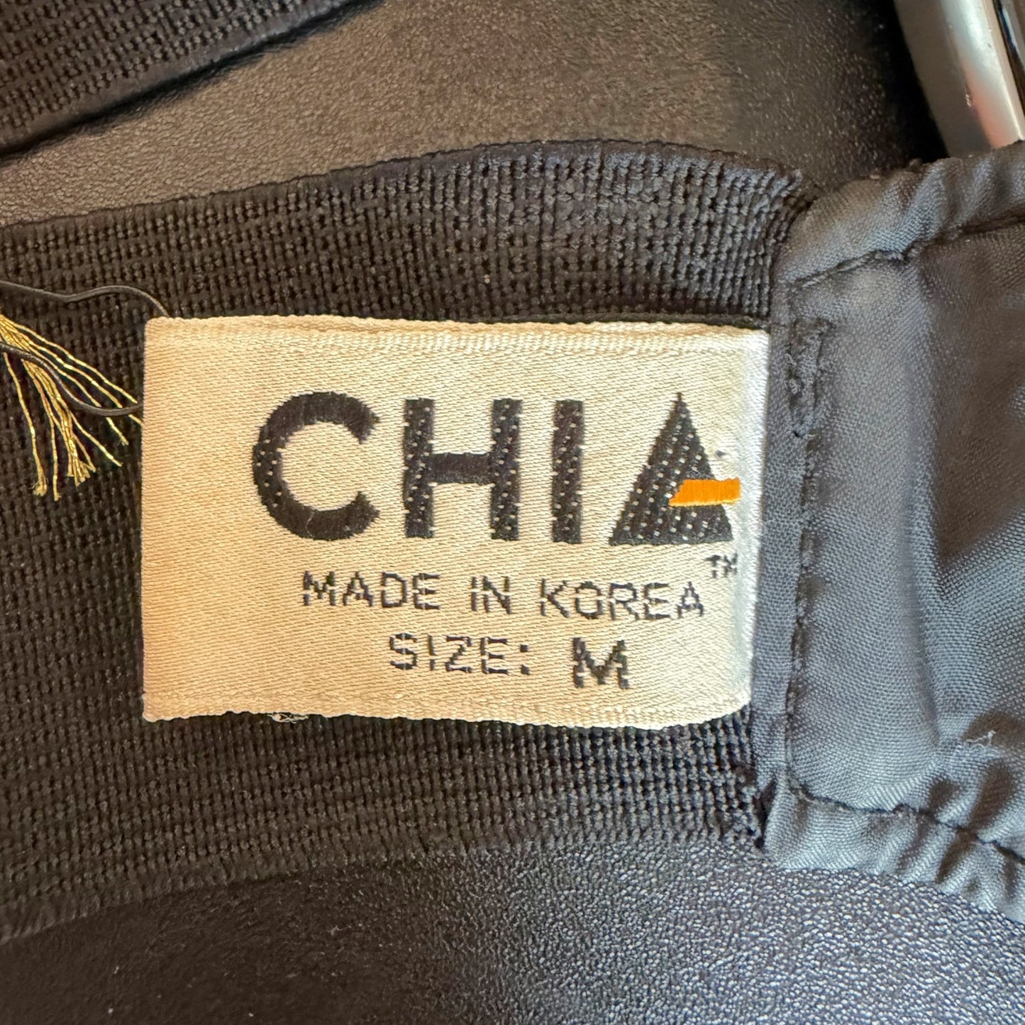 Vintage Chia 1980s Black Suede Bustier Bra Top with Silver Buckle Detail – Size Medium