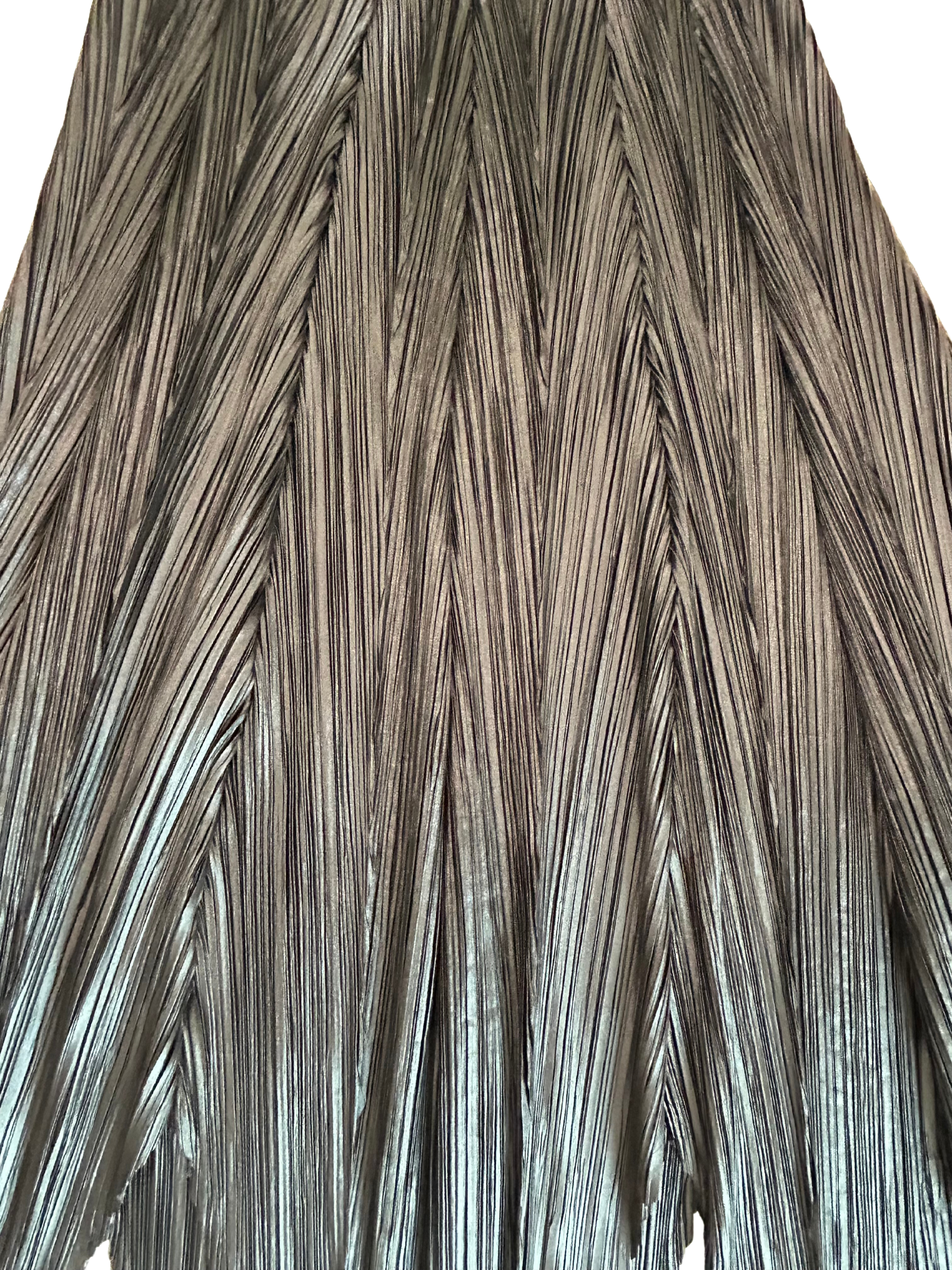 Issey Miyake Vintage Metallic Black Pleated Maxi Skirt
