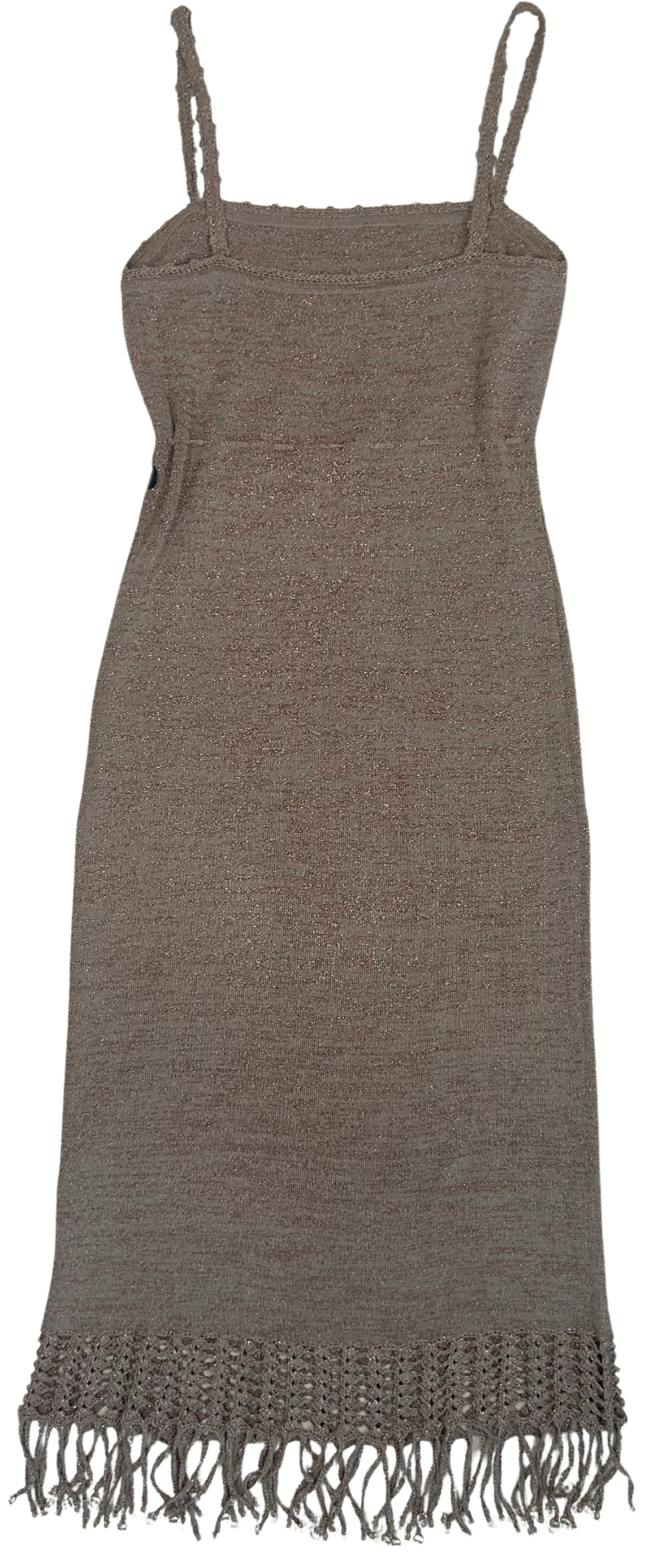 Vintage Y2K Katherine Woman Knitwear Metallic Knit Midi Dress