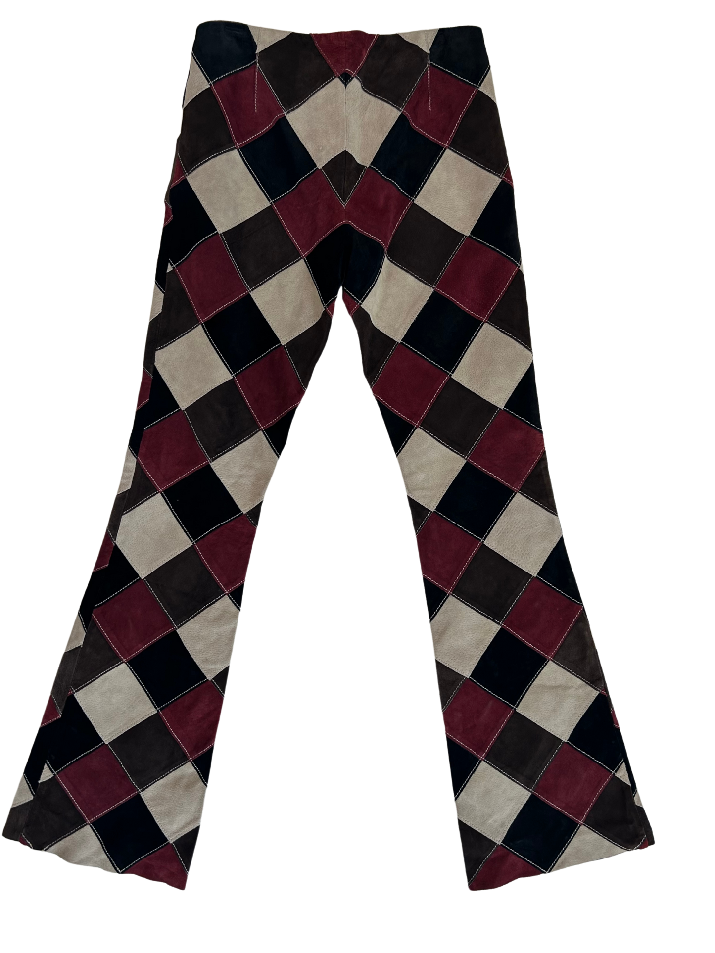 Michael Hoban for EZZA Vintage 90's Patchwork Suede Leather Pants