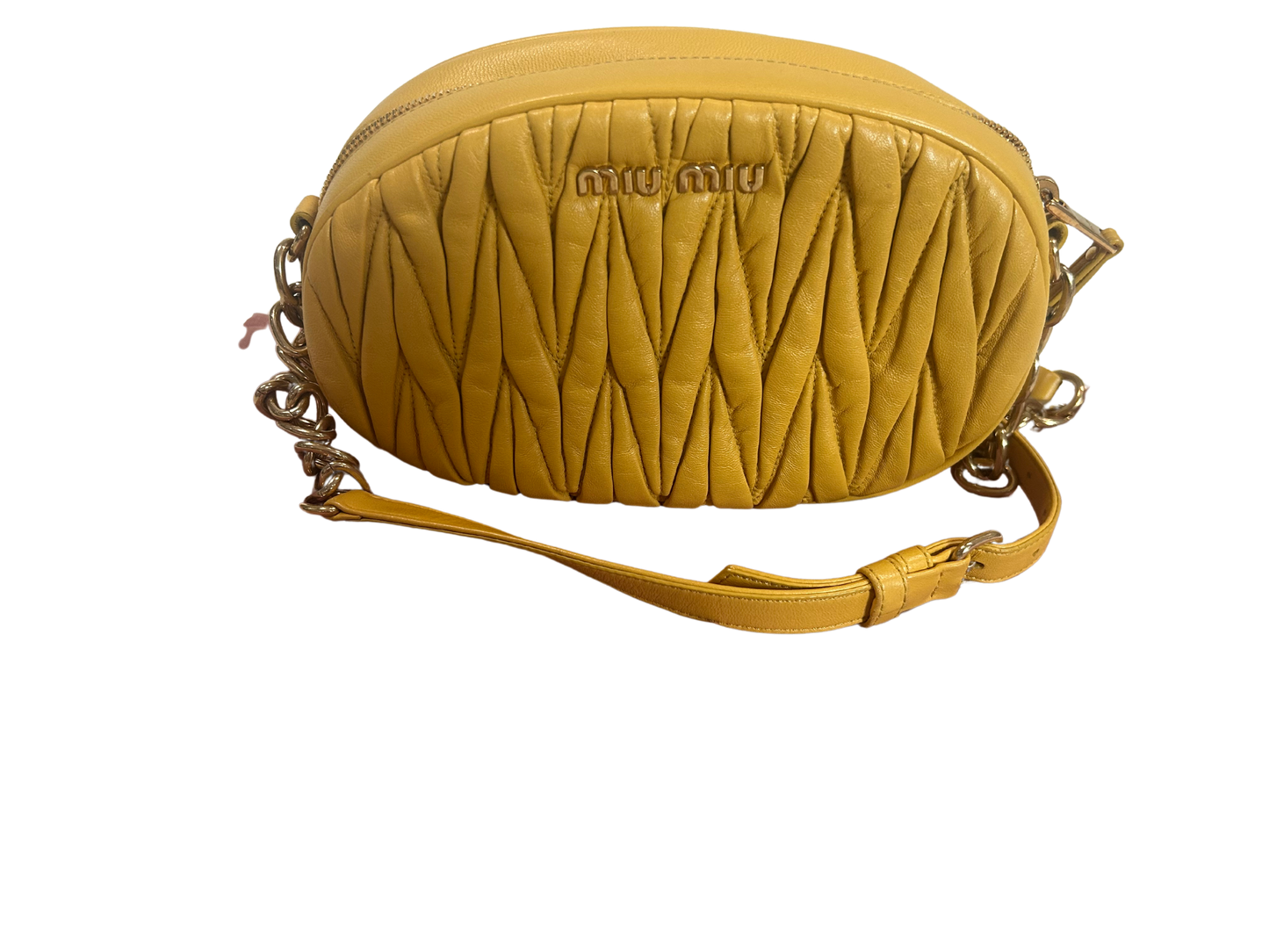 Miu Miu Matelassé Nappa Oval Crossbody Bag