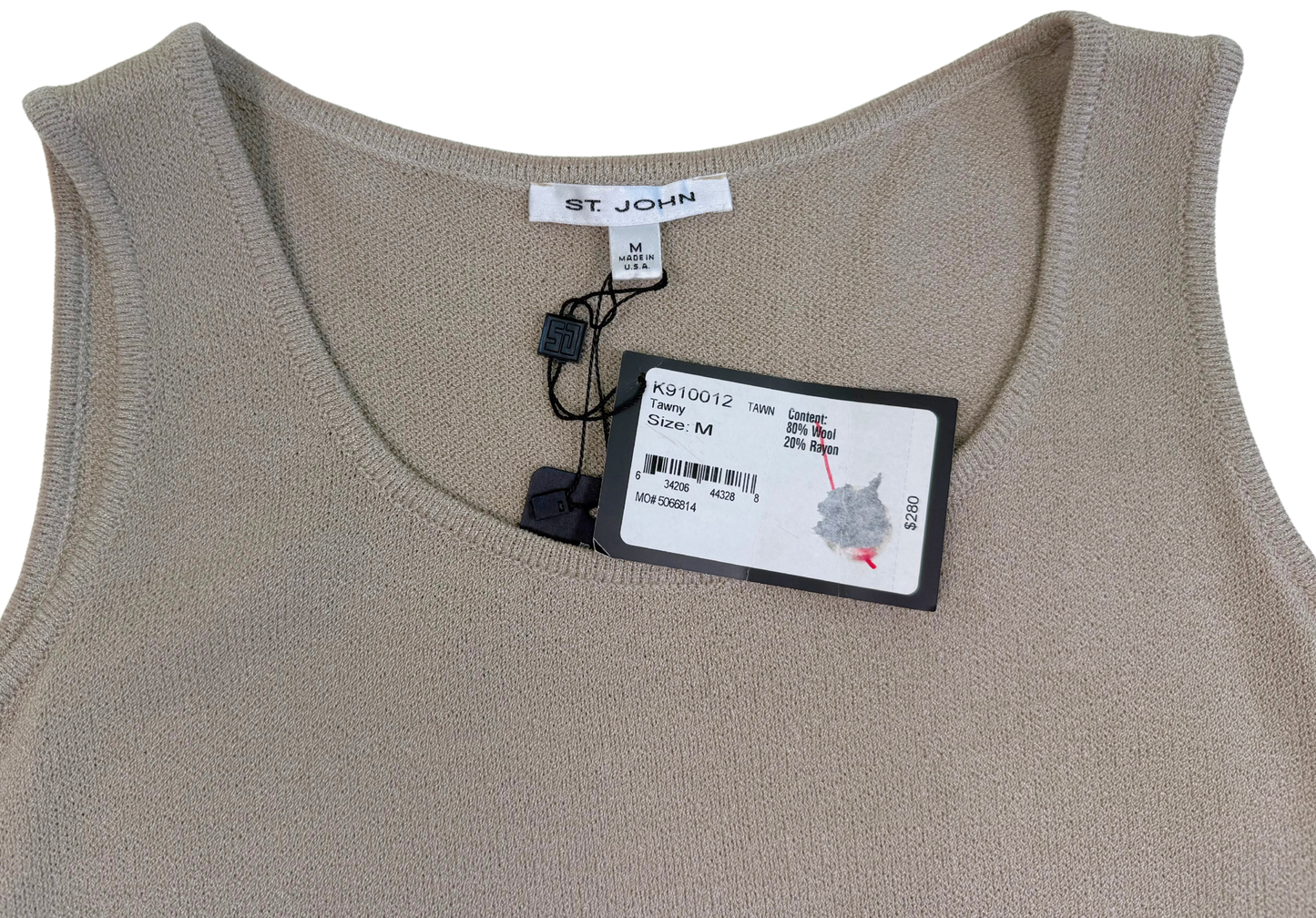 Vintage St. John Tawny Brown Wool-Blend Knit Tank Top – NWT