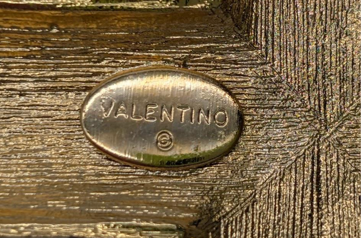 Vintage 1990s Valentino Garavani Black Enamel Maltese Cross Pendant Rope Necklace