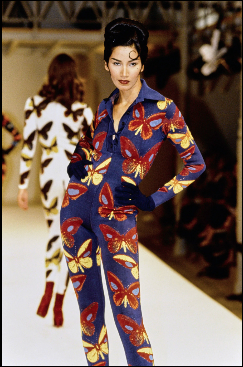 F/W 1991 Azzedine Alaïa Paris Iconic Butterfly Jacquard Knit Leggings/Pants