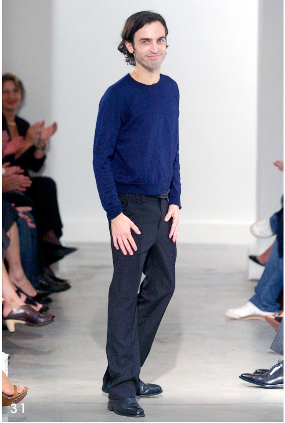 Balenciaga S/S 2005 Nicolas Ghesquière Runway Naval-Inspired Jacket & Sailor Pants Set Size 40