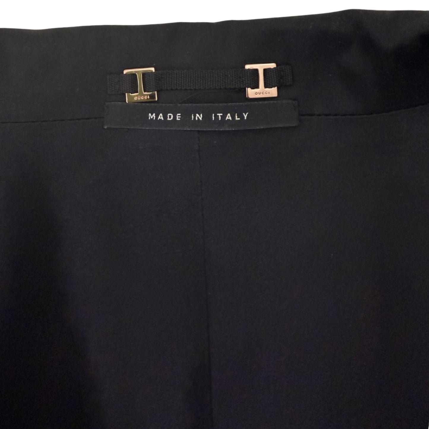 Gucci by Tom Ford Vintage S/S 2004 Runway Black Silk Pleated Zip-Front Jacket | Look 17