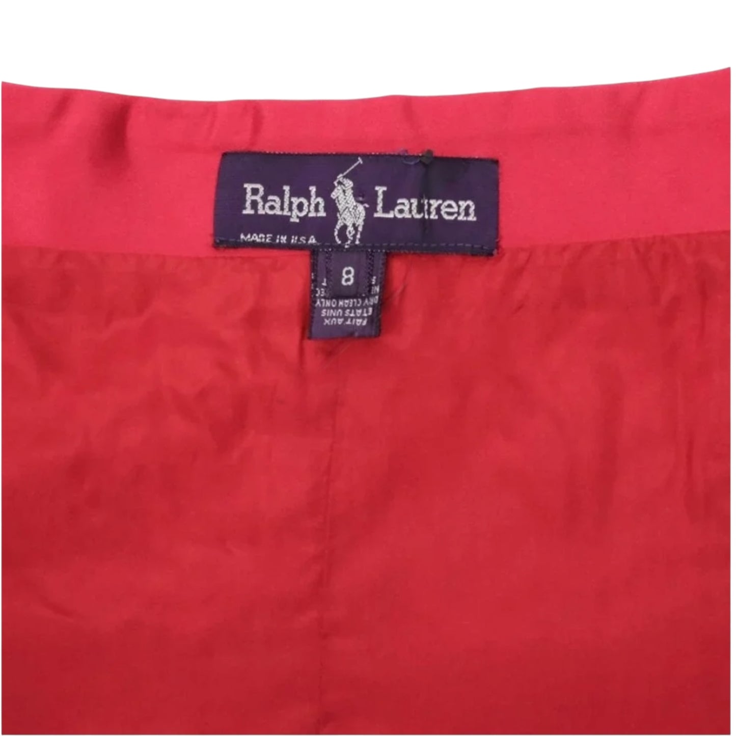 Ralph Lauren Purple Label Fall 1990 Runway Scarlet Red Military Bustier Top Size 8
