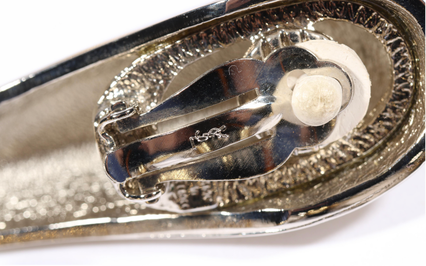 Vintage Yves Saint Laurent YSL Chrome Spike Statement Necklace & Earrings Set, Late 1980s-Early 1990s Runway/Editorial Style