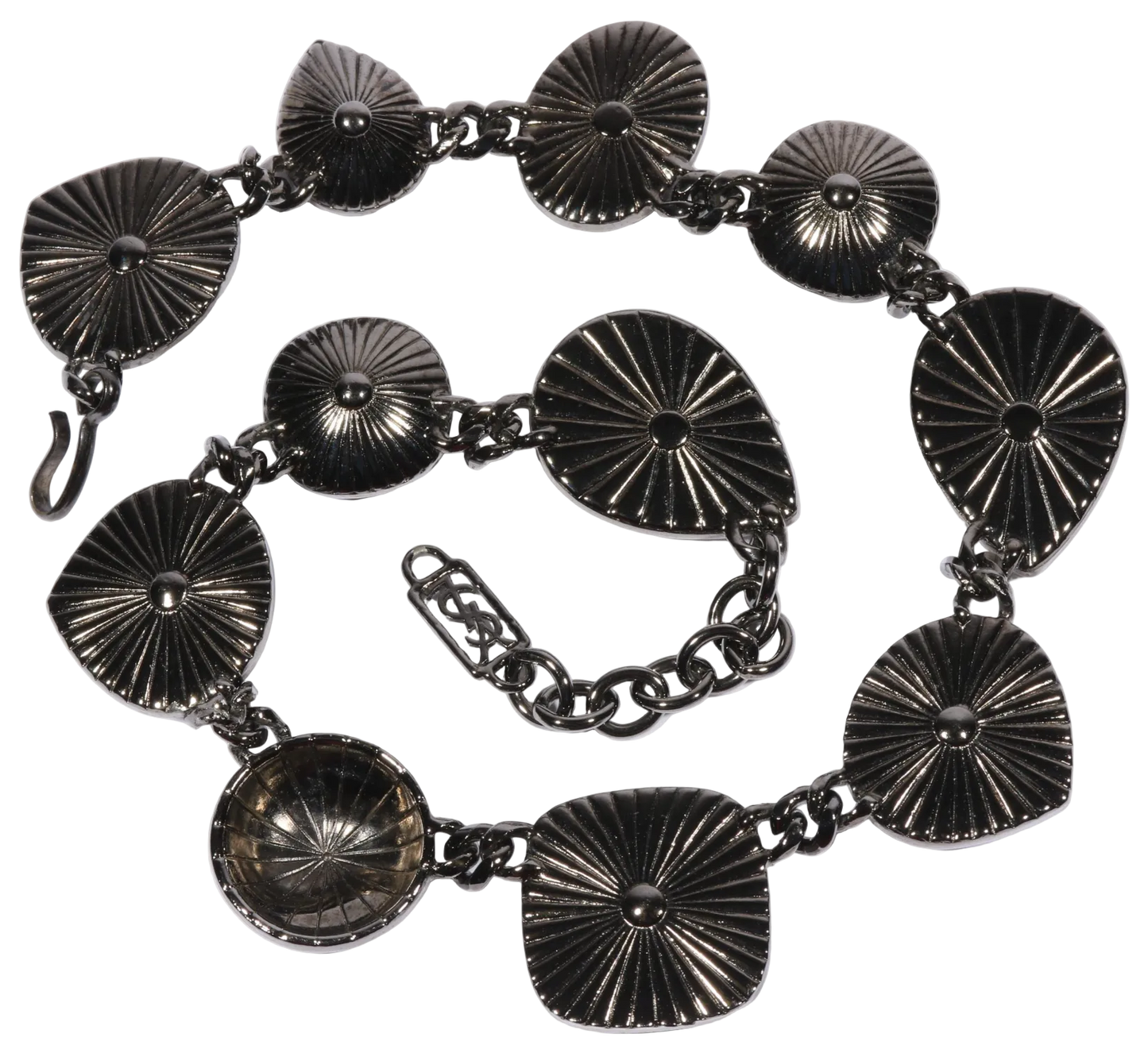 Vintage Yves Saint Laurent Robert Goossens Monet for YSL Art Glass & Faux Pearl Statement Necklace, Late 1980s-Early 1990s