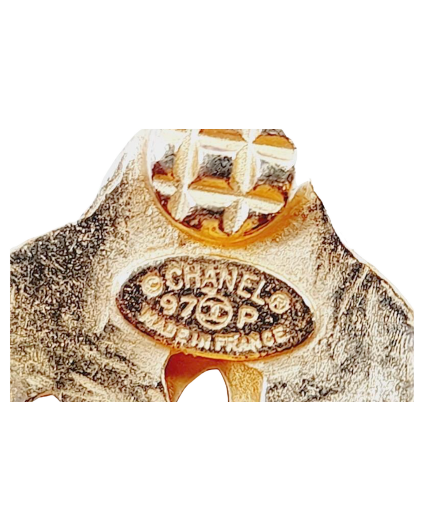 Vintage Chanel Spring 1997 Gold Plated Heart CC Logo Clip-On Earrings