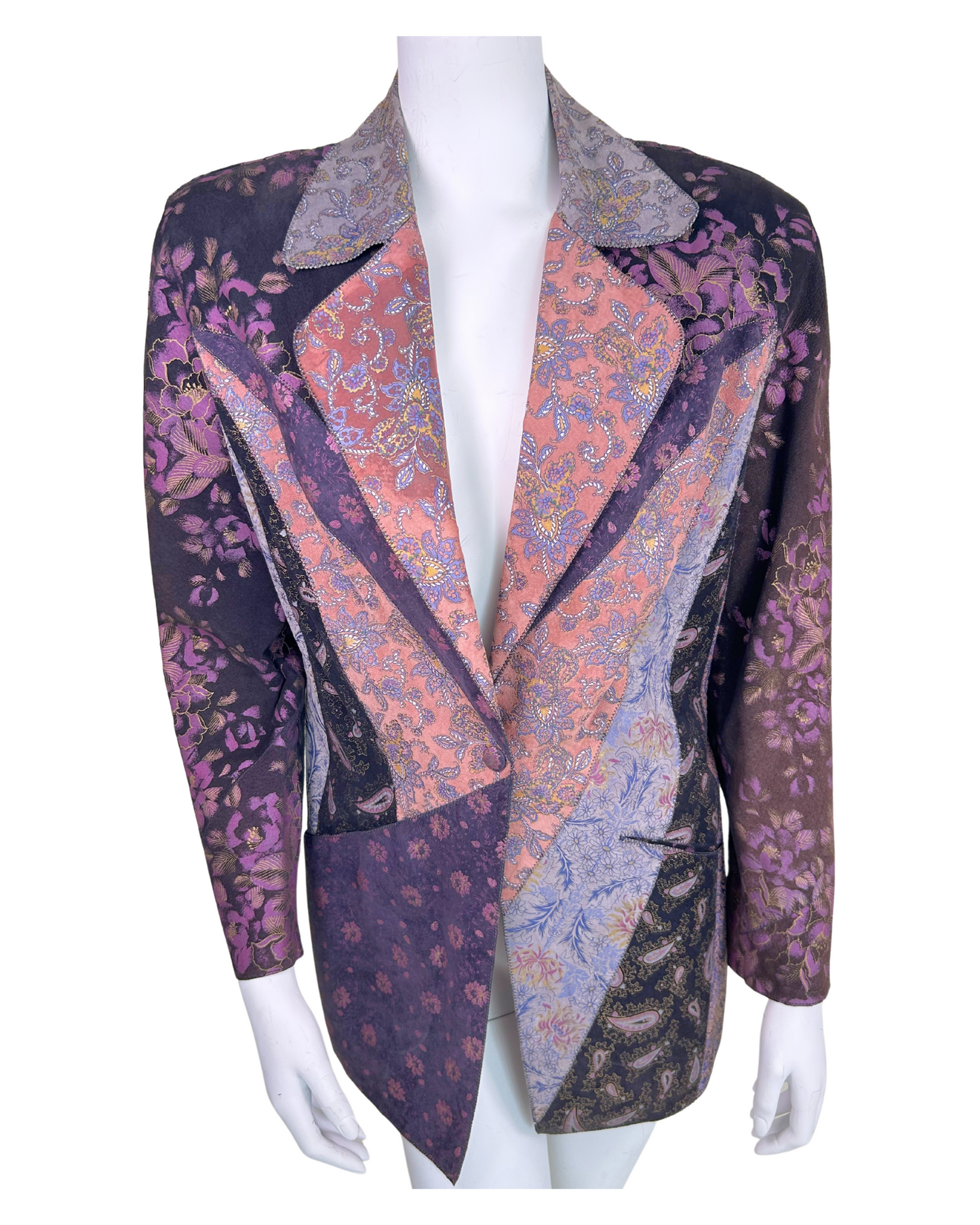 Vintage Roberto Cavalli Leather Patchwork Jacket