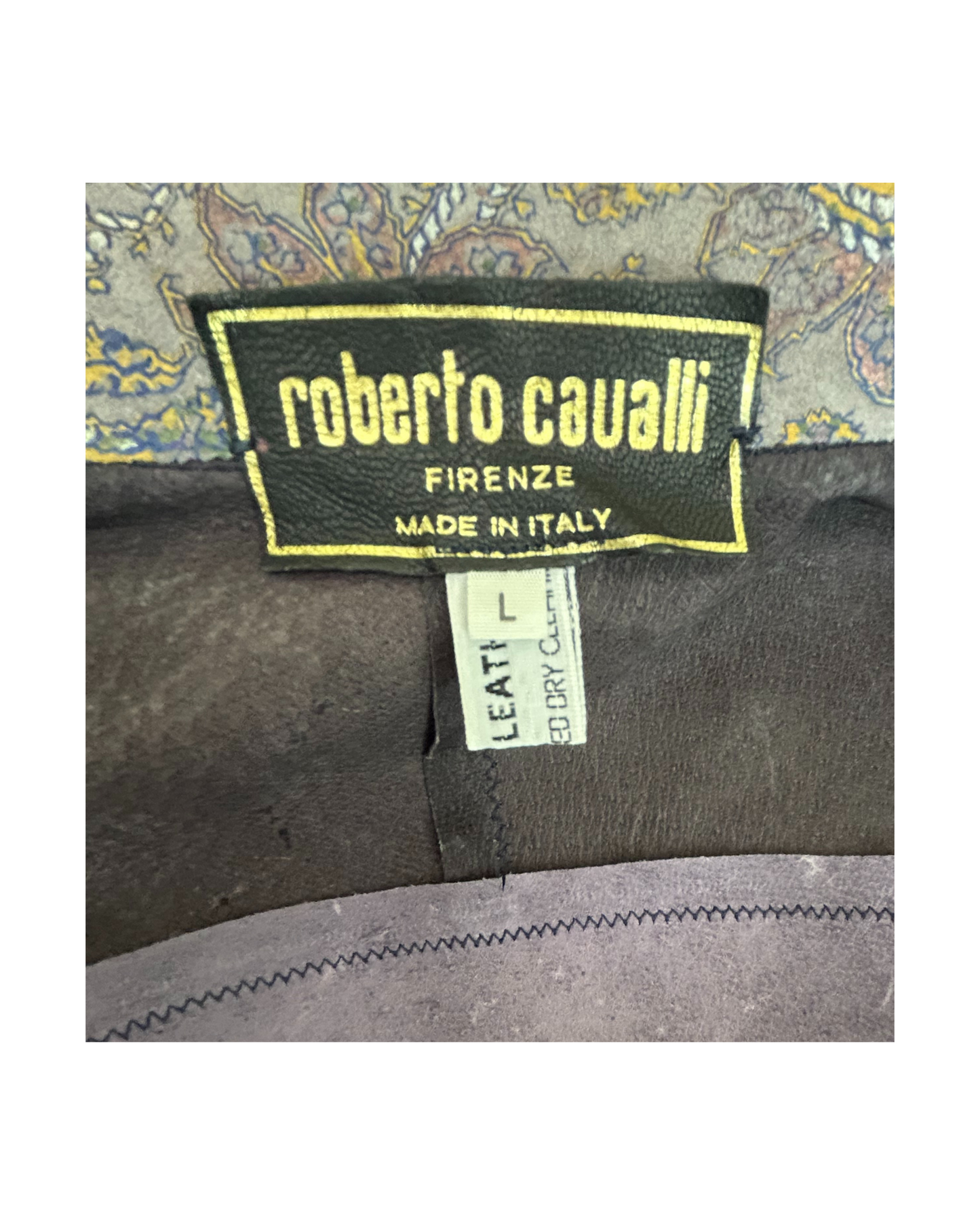 Vintage Roberto Cavalli Leather Patchwork Jacket