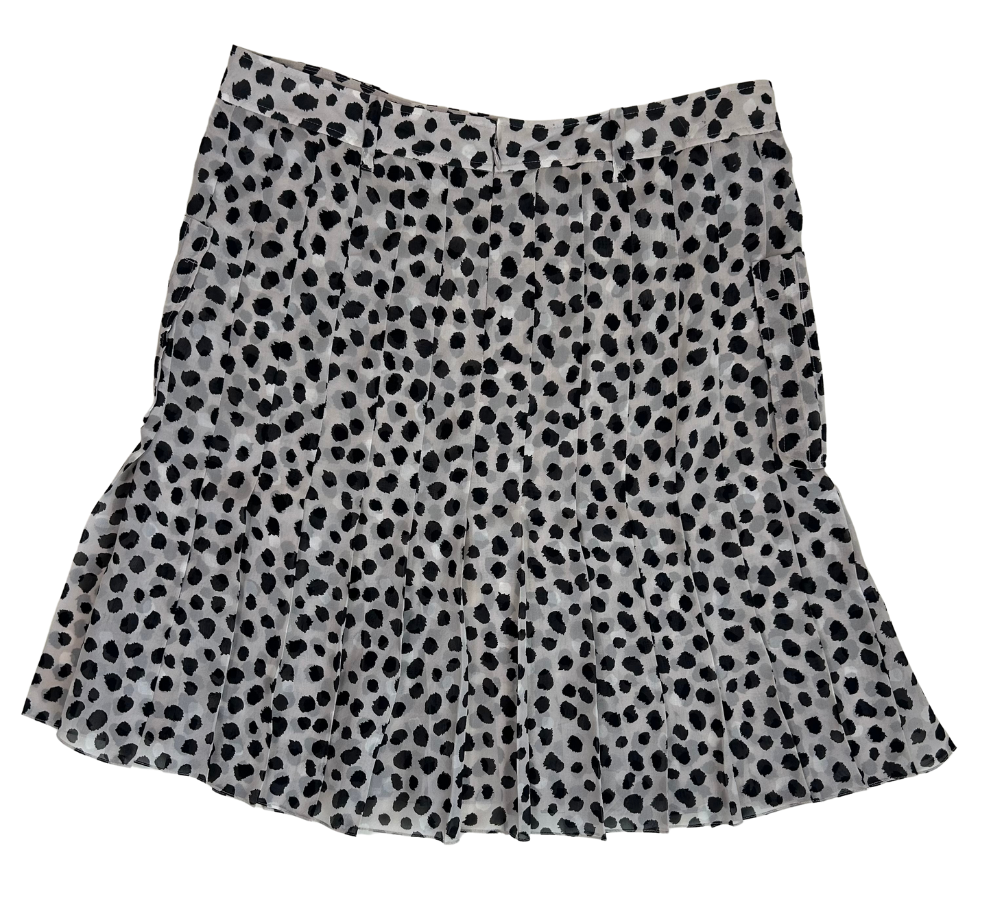 Yves Saint Laurent Vintage Dalmatian Print Silk Skirt