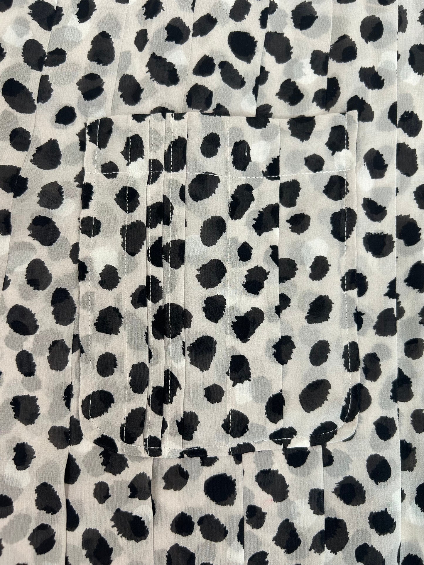 Yves Saint Laurent Vintage Dalmatian Print Silk Skirt