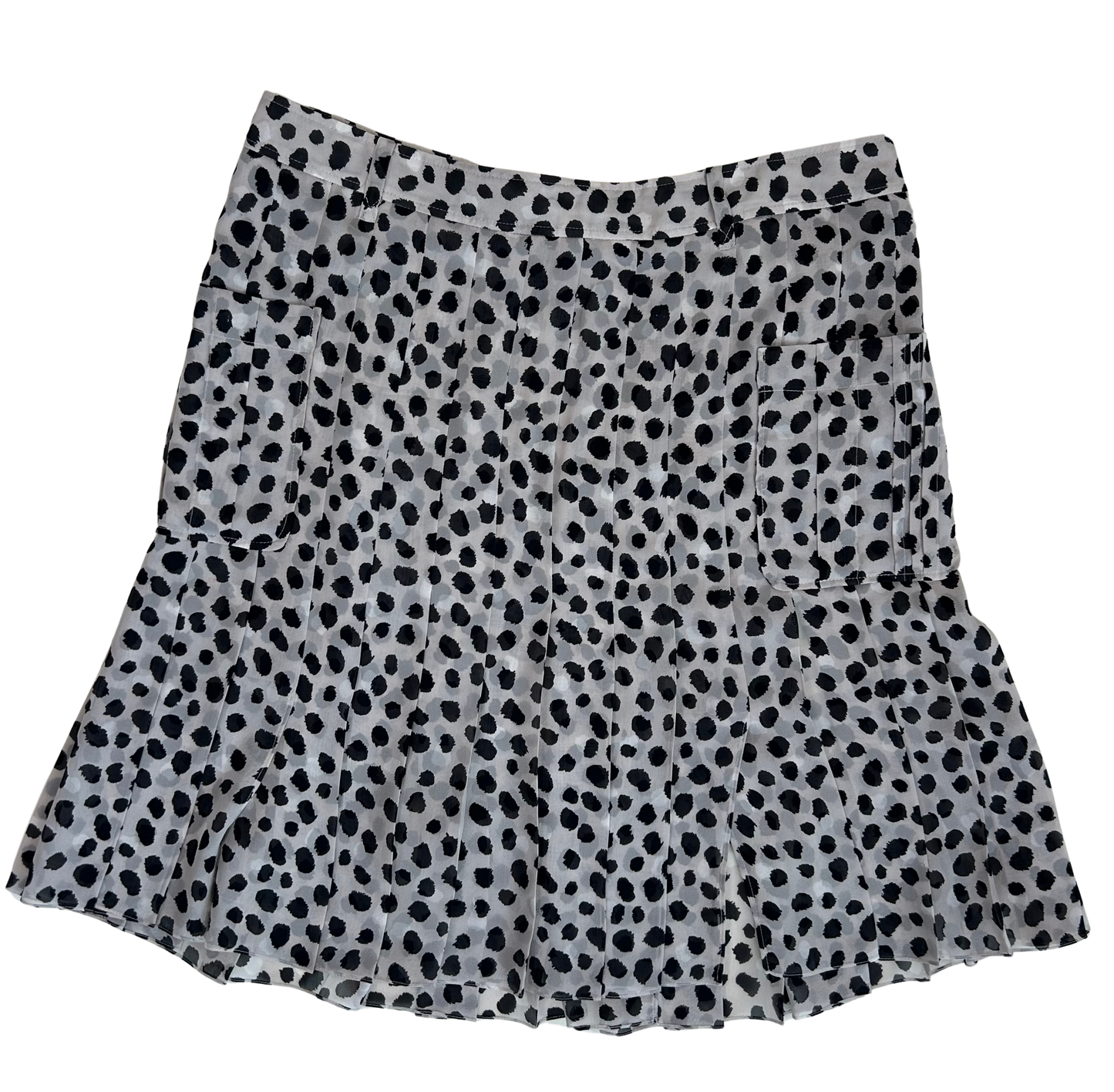 Yves Saint Laurent Vintage Dalmatian Print Silk Skirt