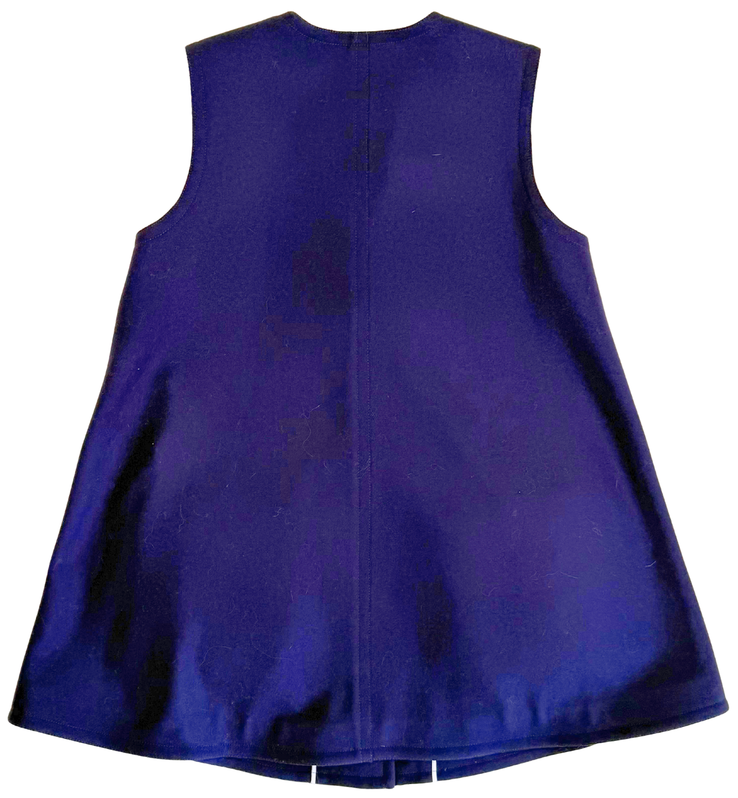 Fendi Fall/Winter 2016 Purple Wool Vest with Dyed Shadow Fox Fur Pockets – NWT