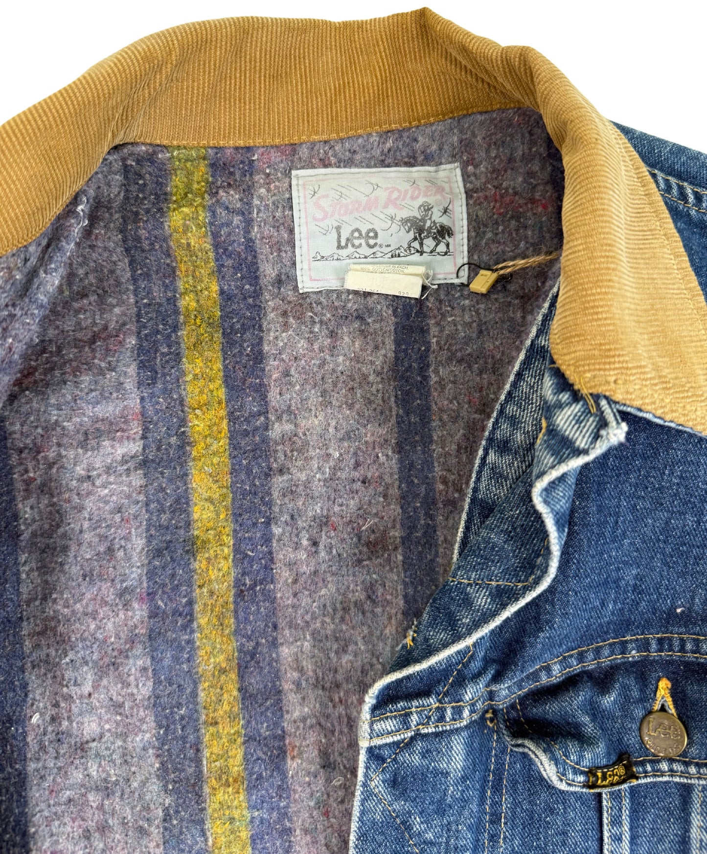 Vintage 1960s Lee Storm Rider Blanket-Lined Denim Jacket – Made in USA