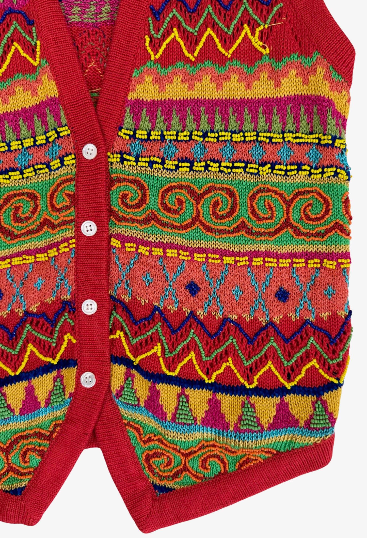 Vintage 90s DKNY Beaded Knit Vest
