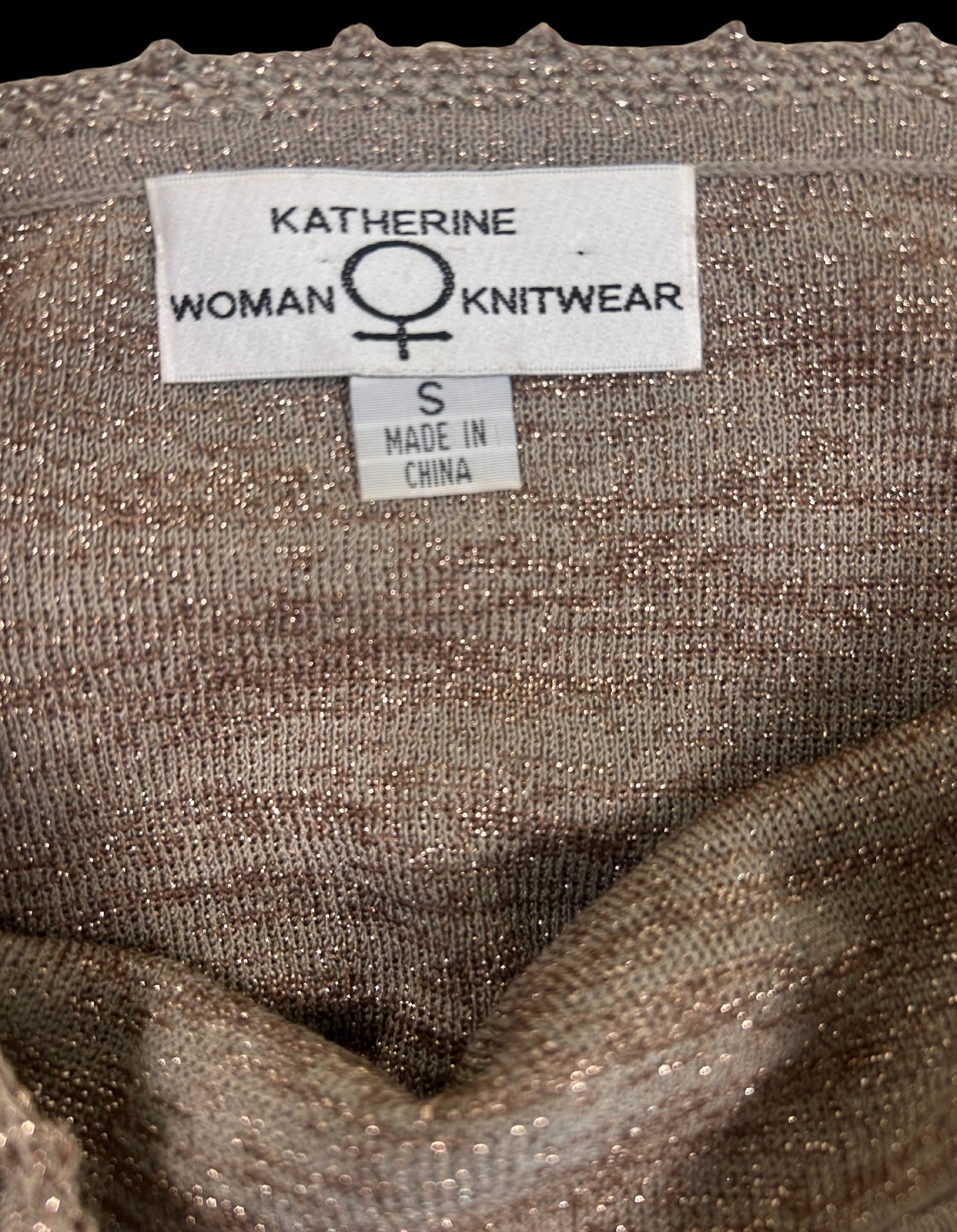 Vintage Y2K Katherine Woman Knitwear Metallic Knit Midi Dress