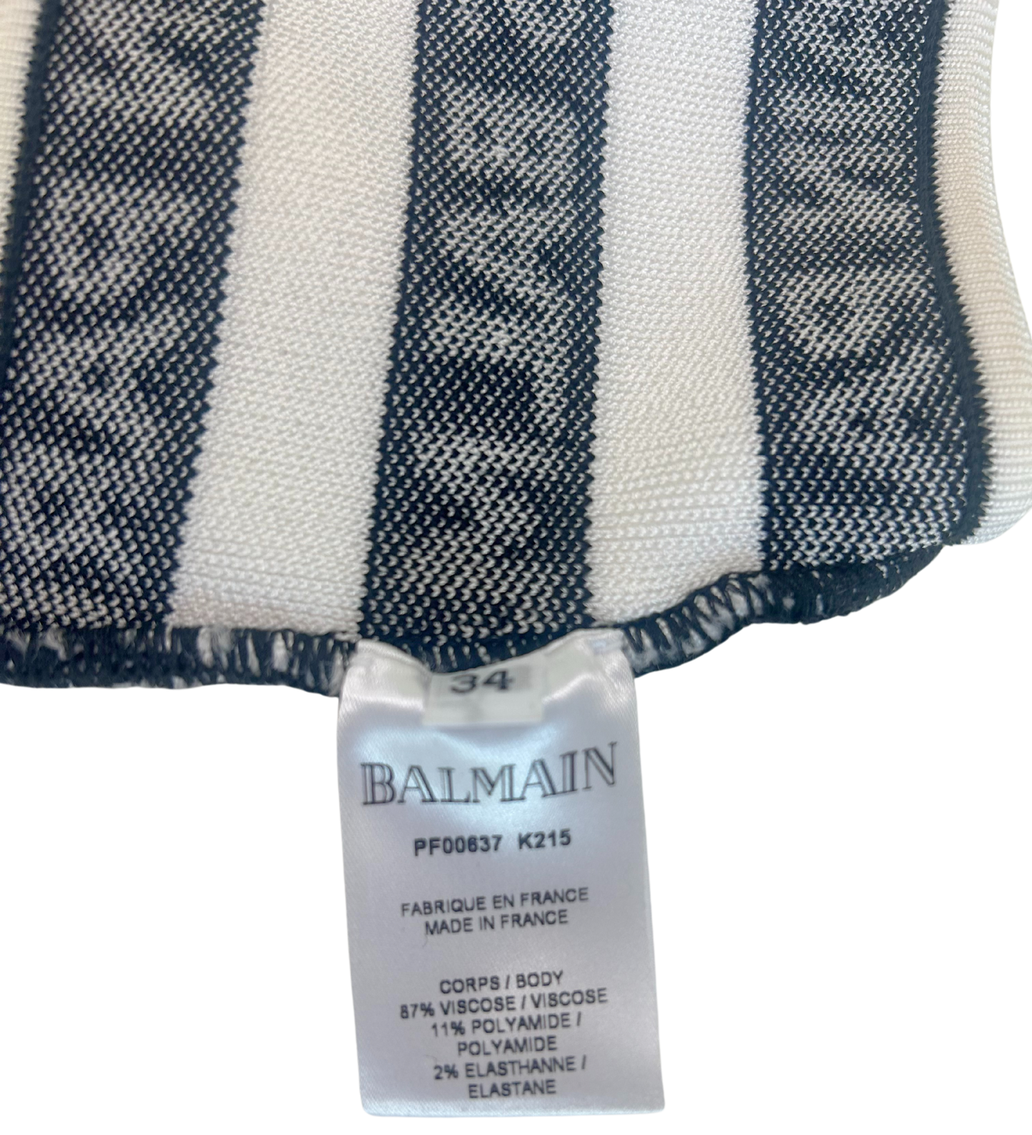 Balmain Logo Print Crossover Banded Top