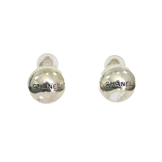 Vintage Chanel 1998 Silver Ball Earrings