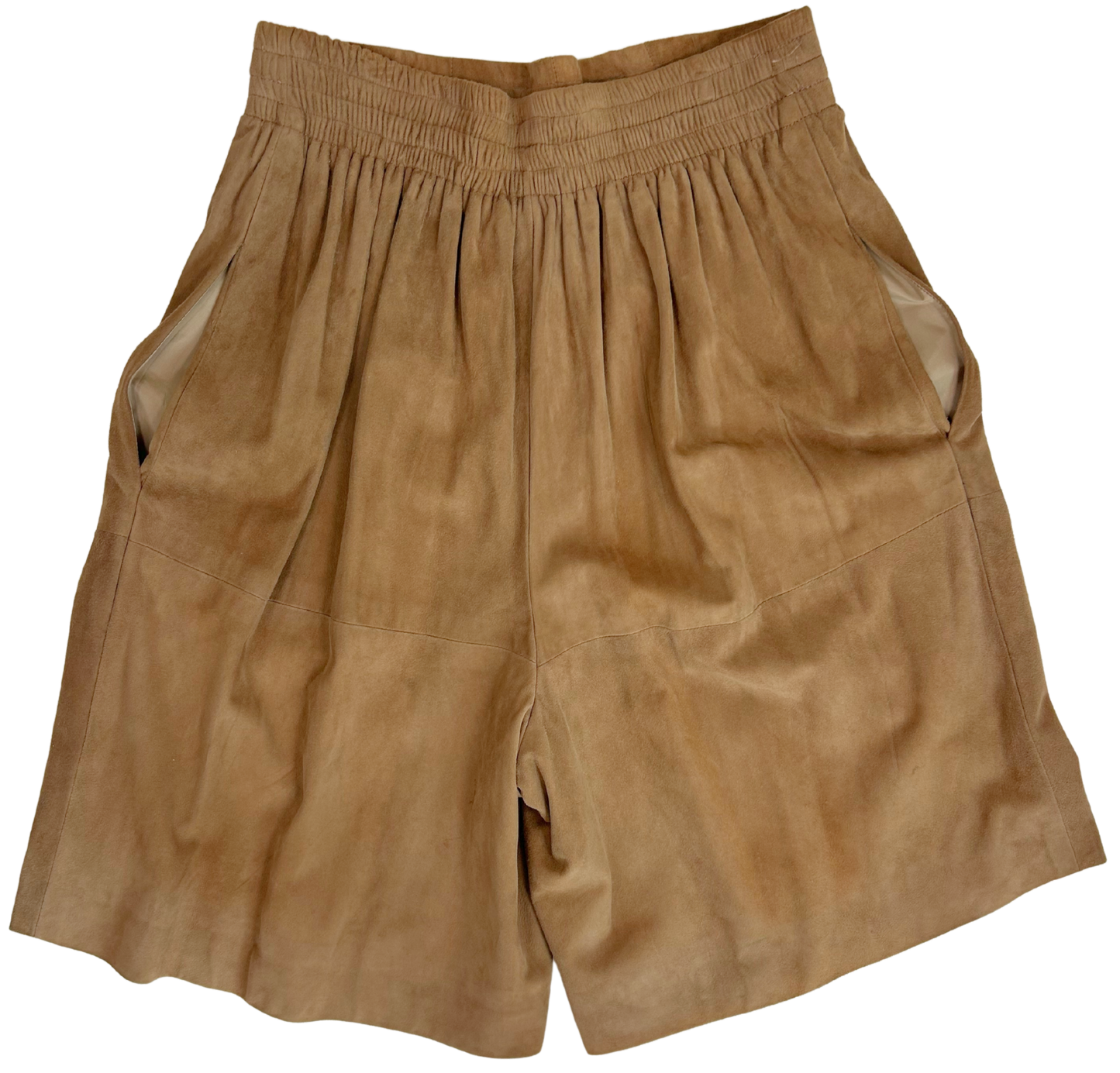Vintage 90s Donna Karan New York Suede Bermuda Shorts