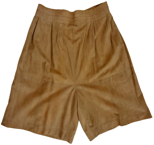Vintage 90s Donna Karan New York Suede Bermuda Shorts