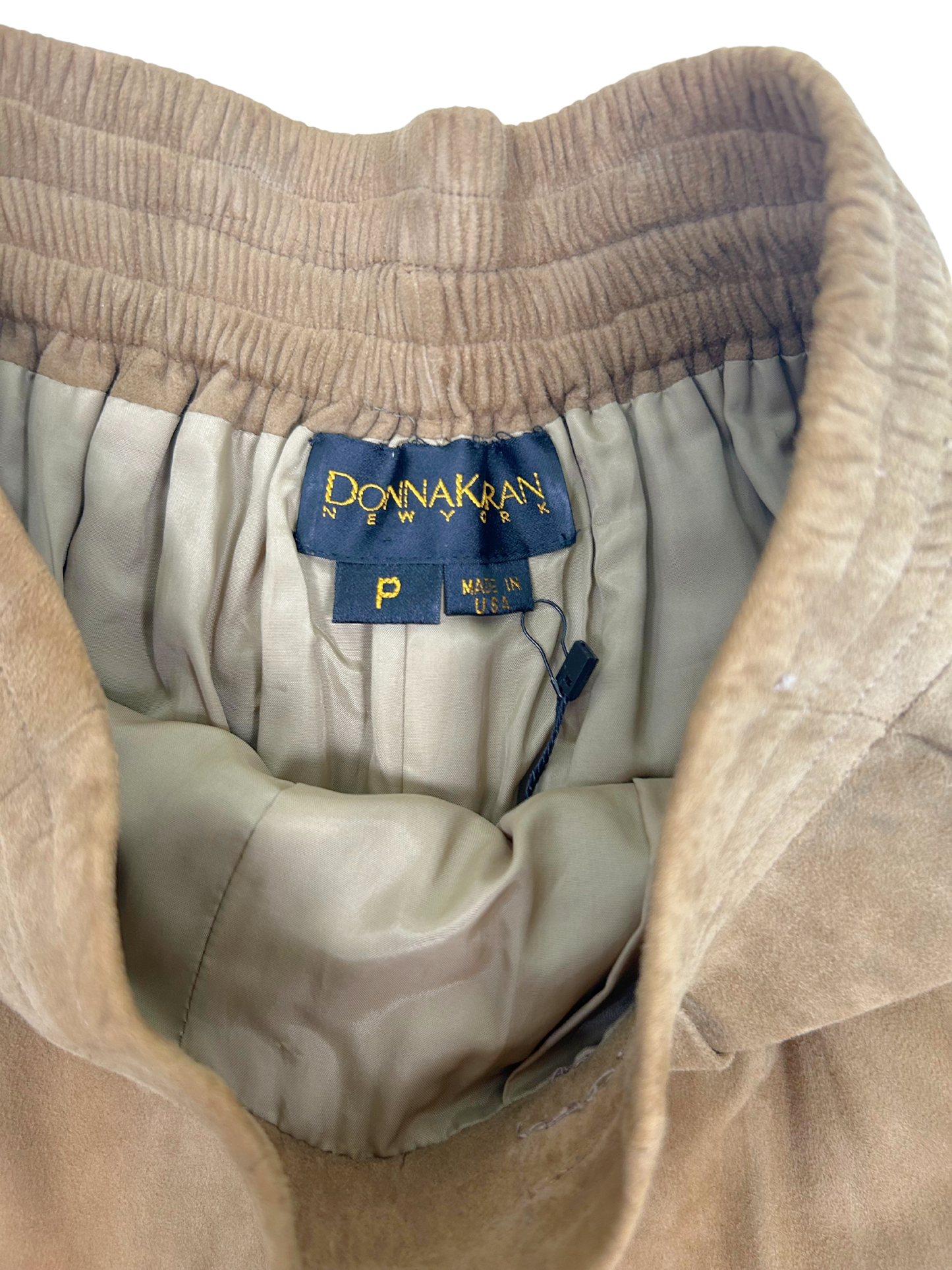 Vintage 90s Donna Karan New York Suede Bermuda Shorts