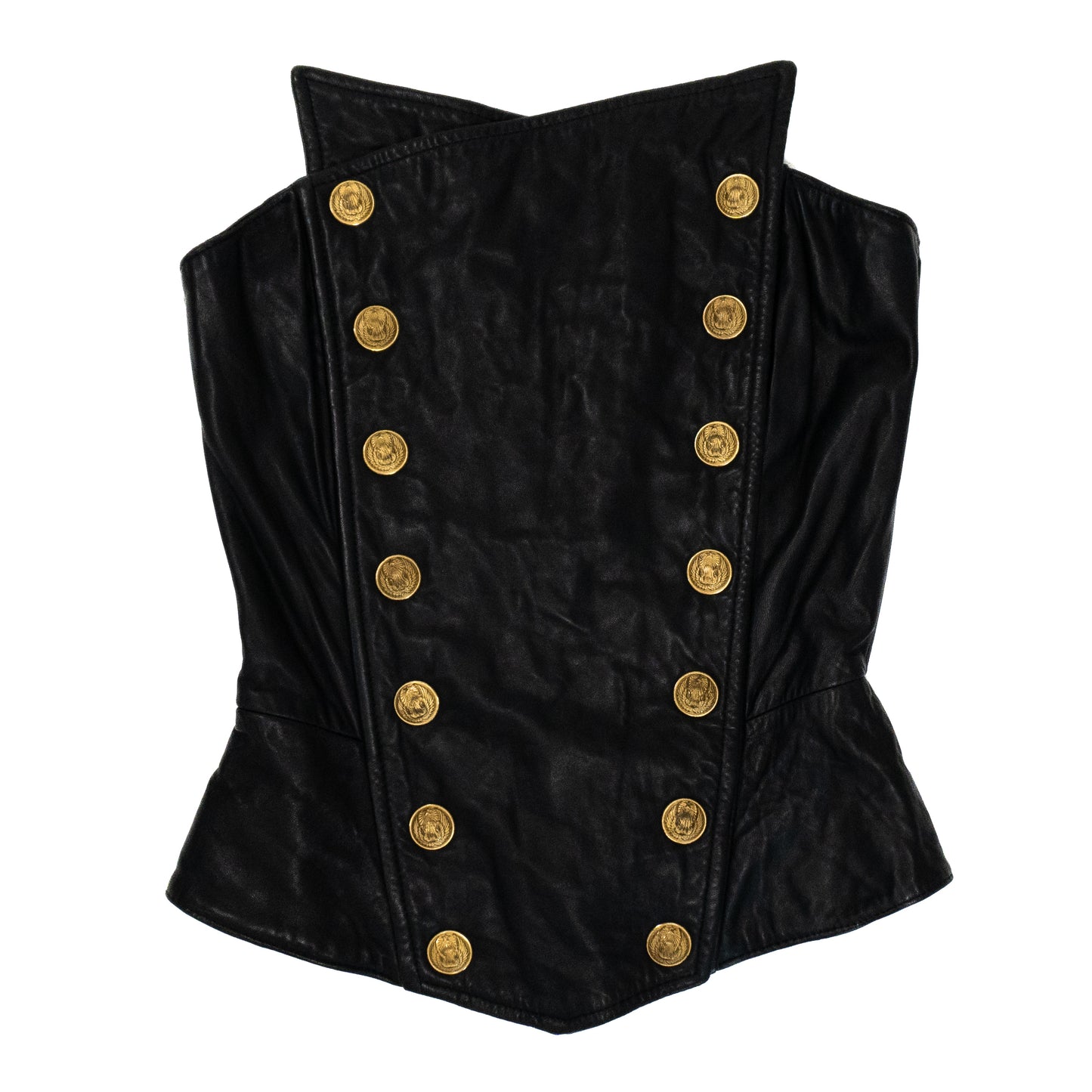 Vintage Michael Hoban Vintage Rare Black Leather Bustier