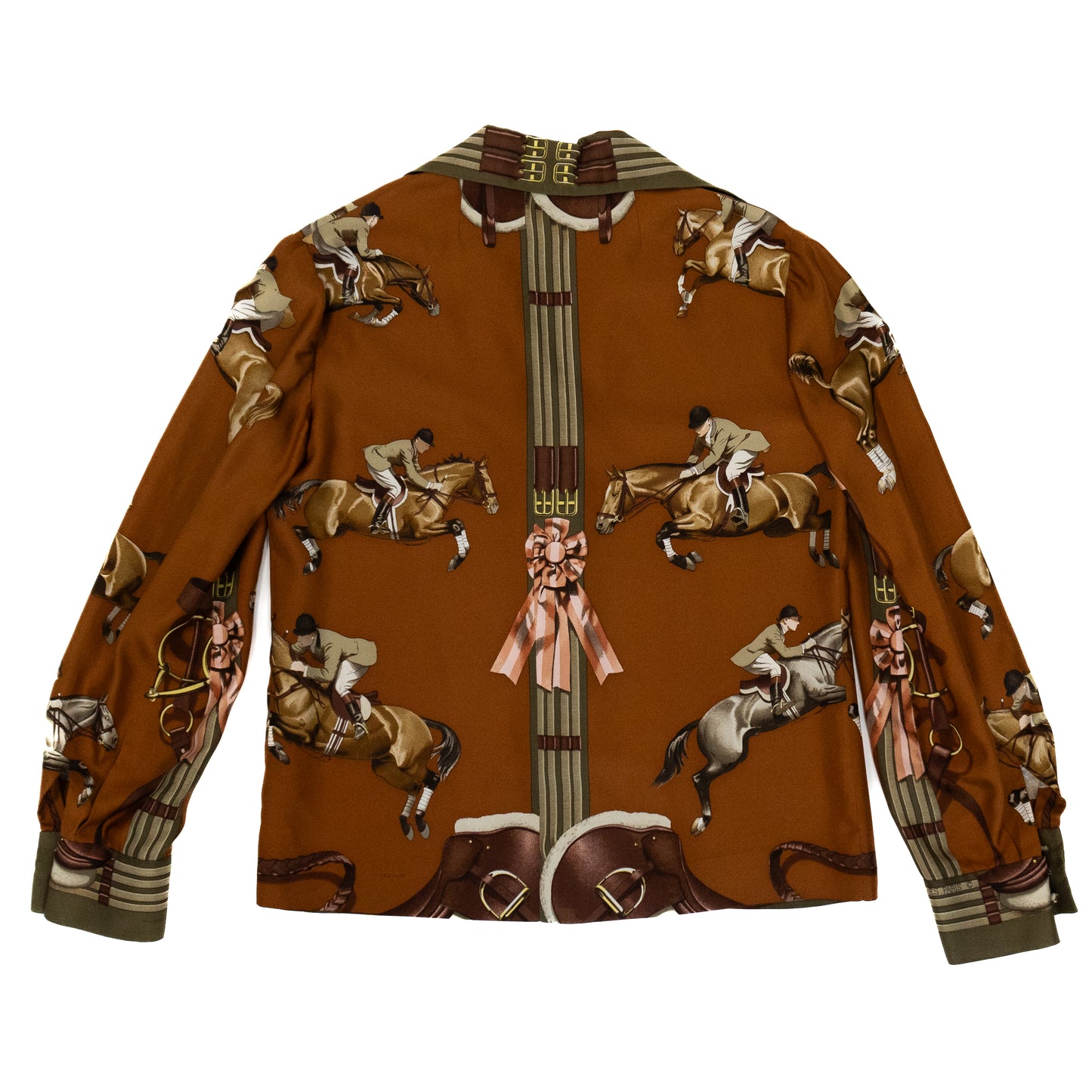 Vintage Hermes Silk Equestrian Blouse