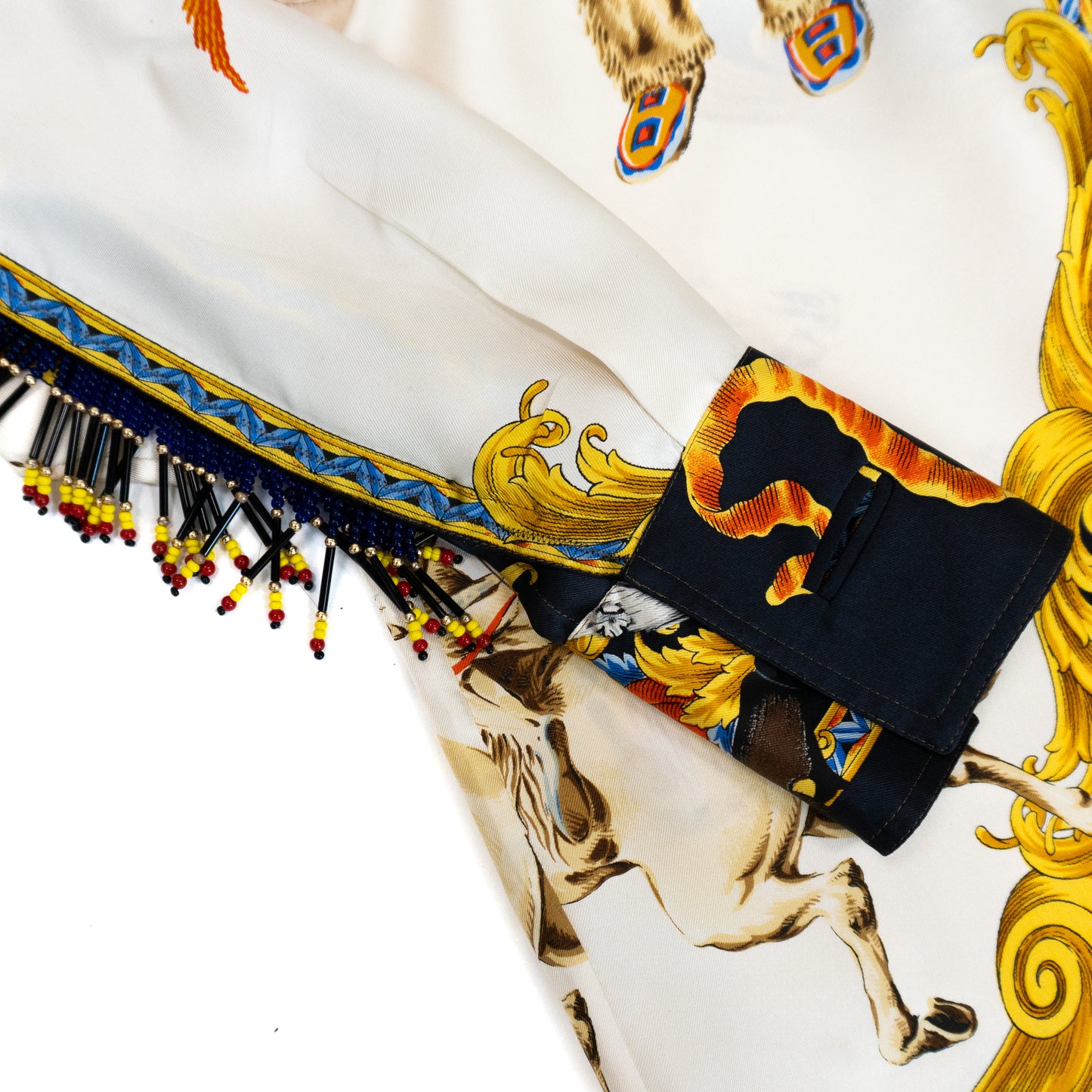 Vintage 1990's Gianni Versace Silk Beaded Shirt